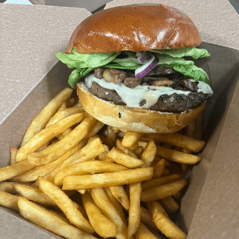 Mushroom Swiss Burger