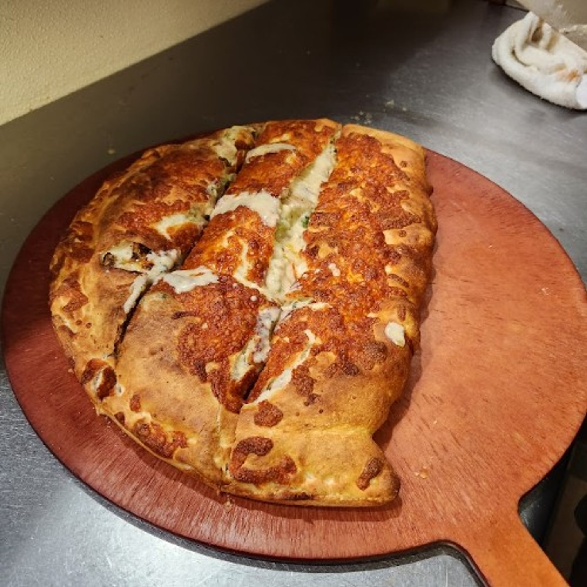 Chicken Broccoli Alfredo Calzone