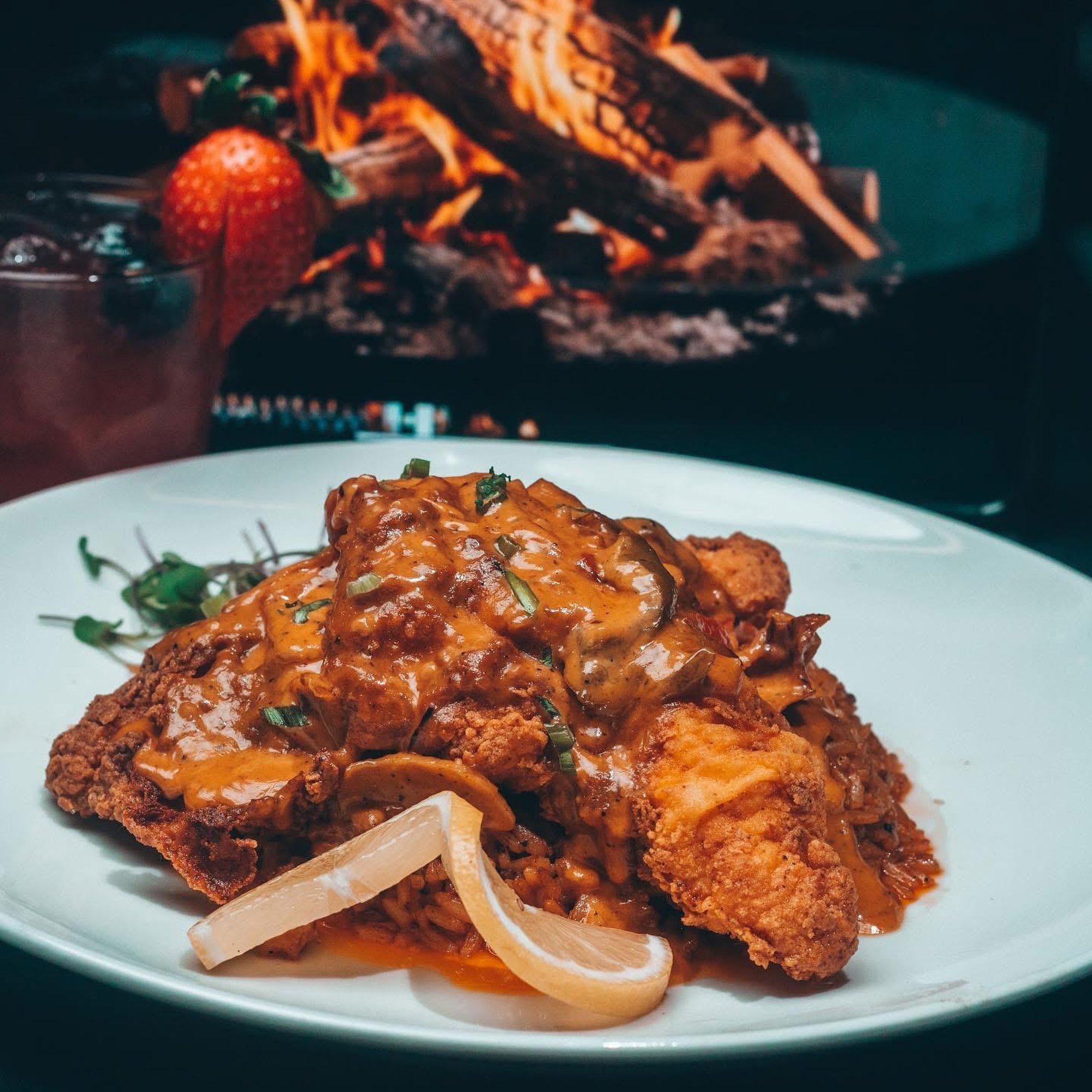 Dirty cajun catfish rice