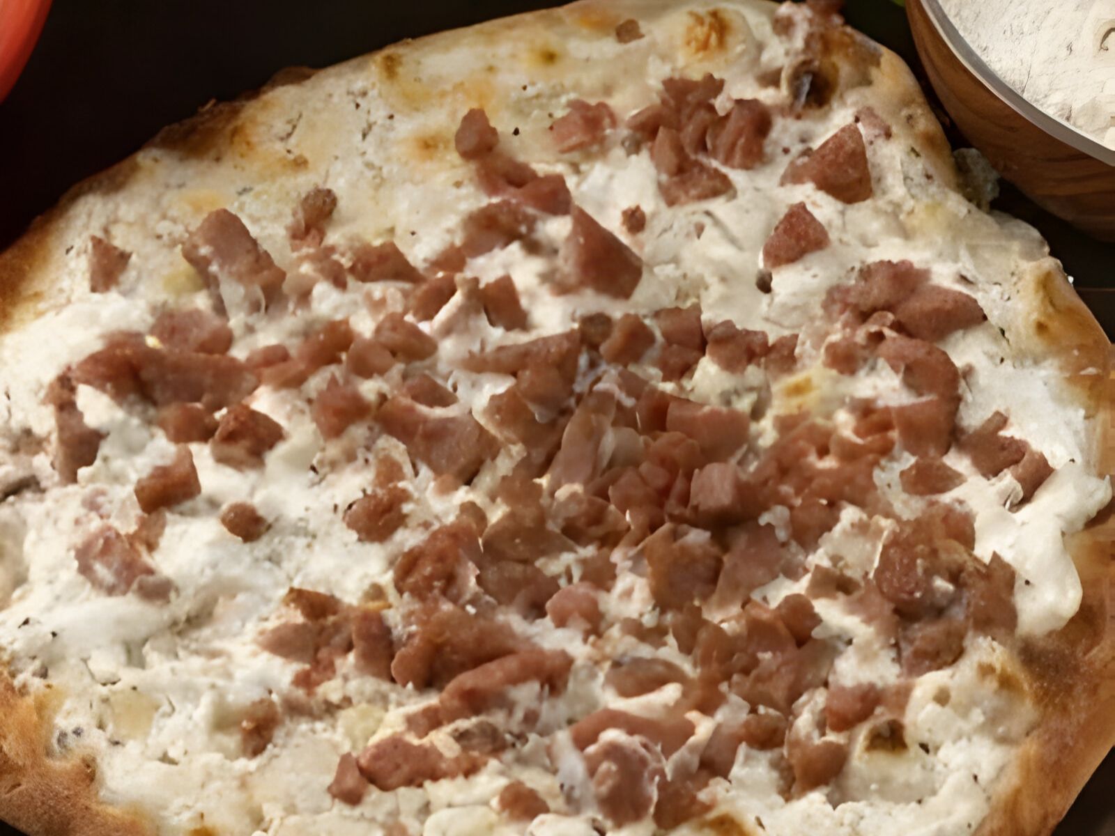 Labneh with Bologna - Flat Bread