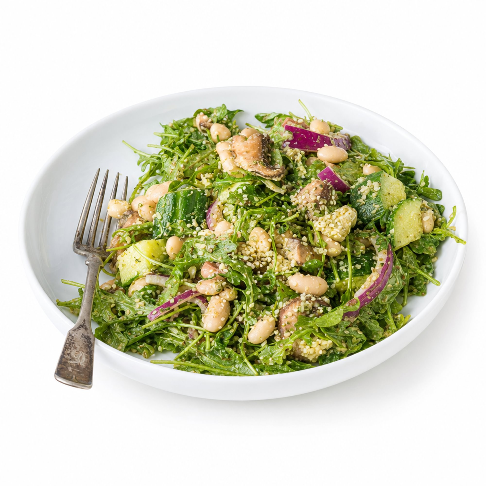 Baby Arugula Salad with Protein