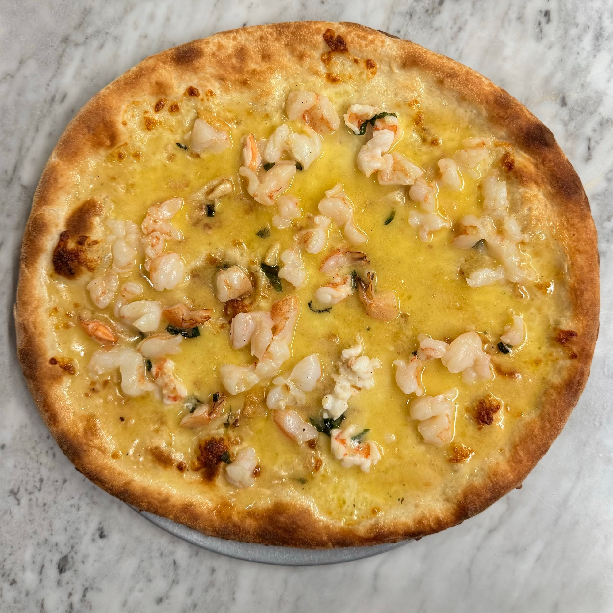 Shrimp Scampi Pizza