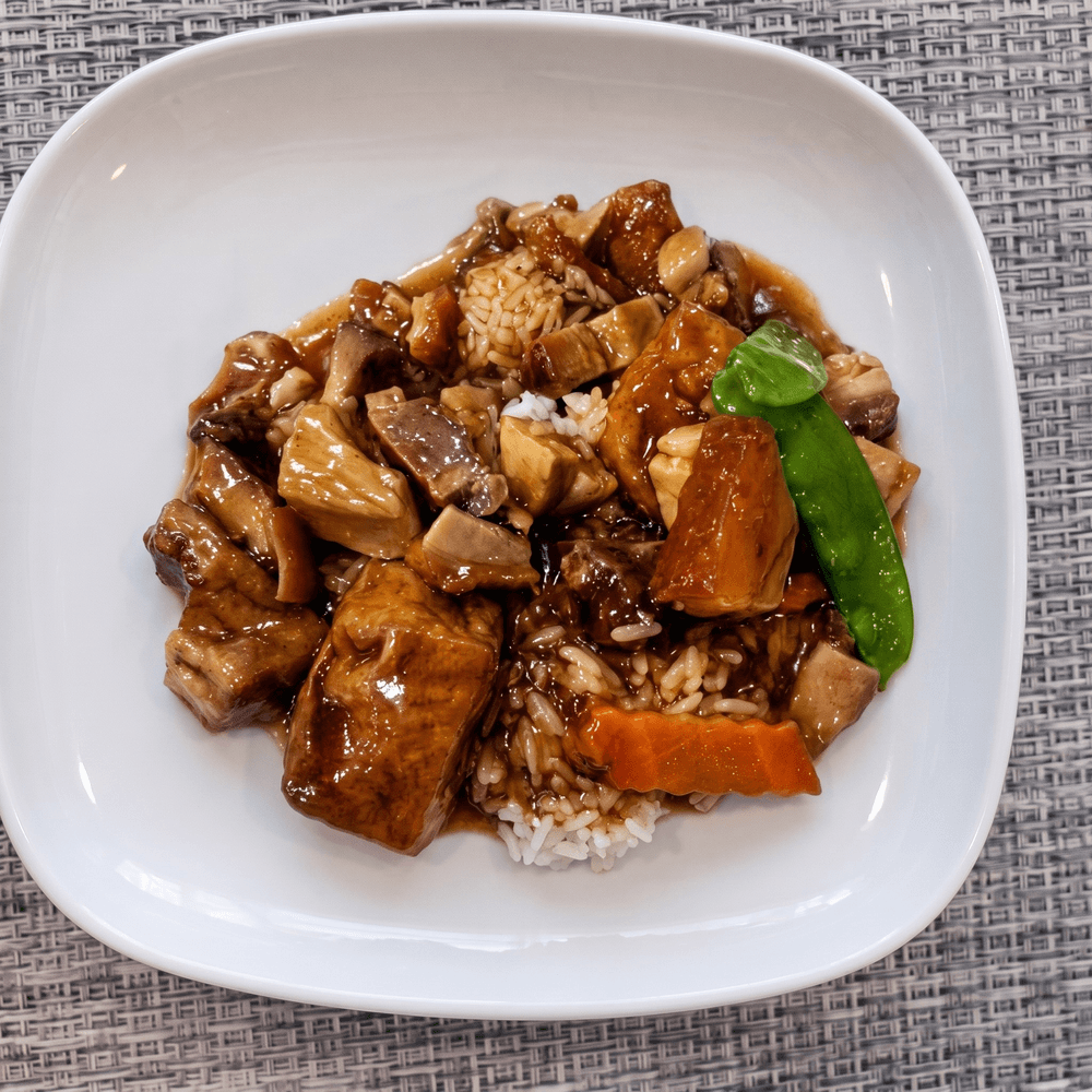 Roast Pork with Tofu on Rice / 豆腐燒肉飯