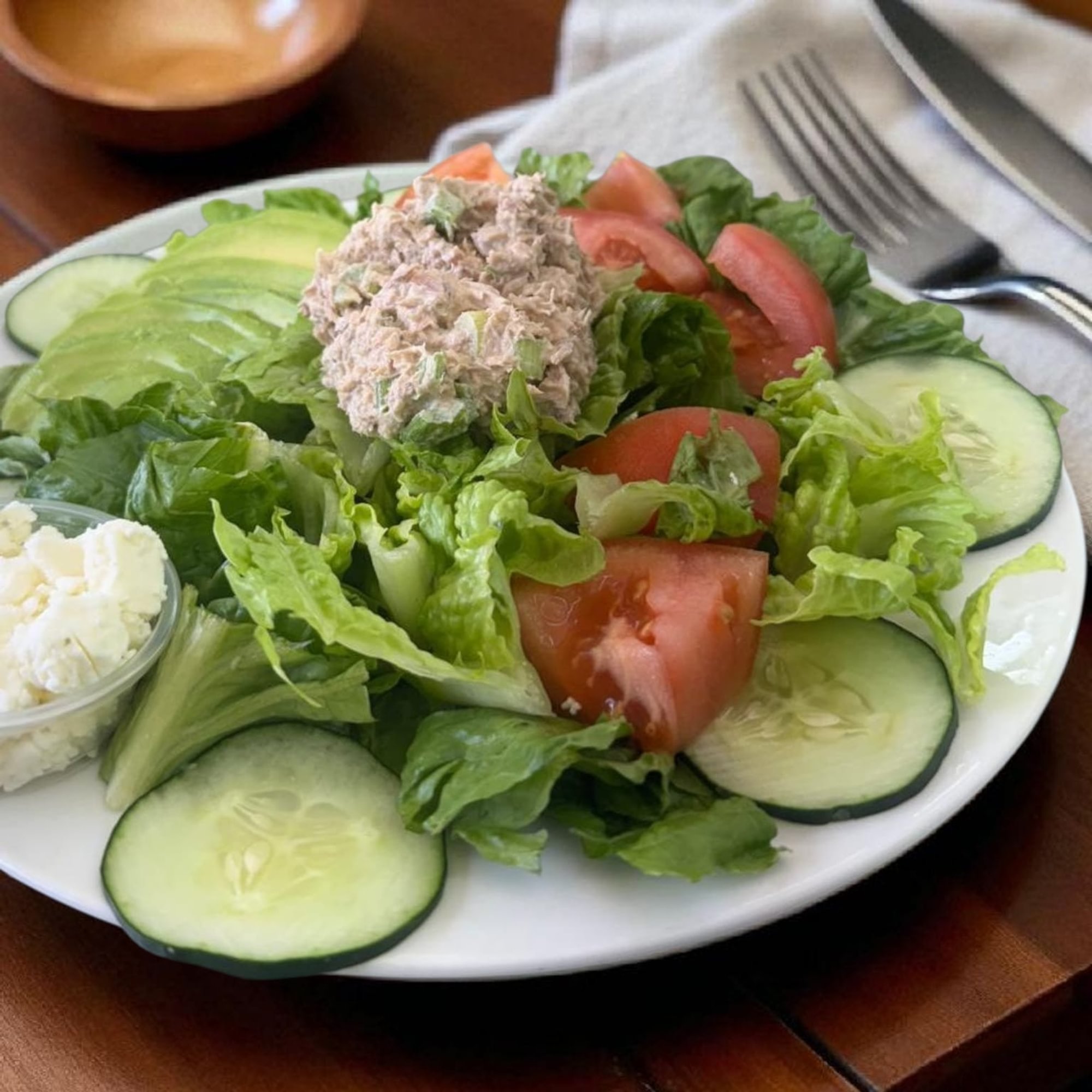 Tuna Salad Over Greens