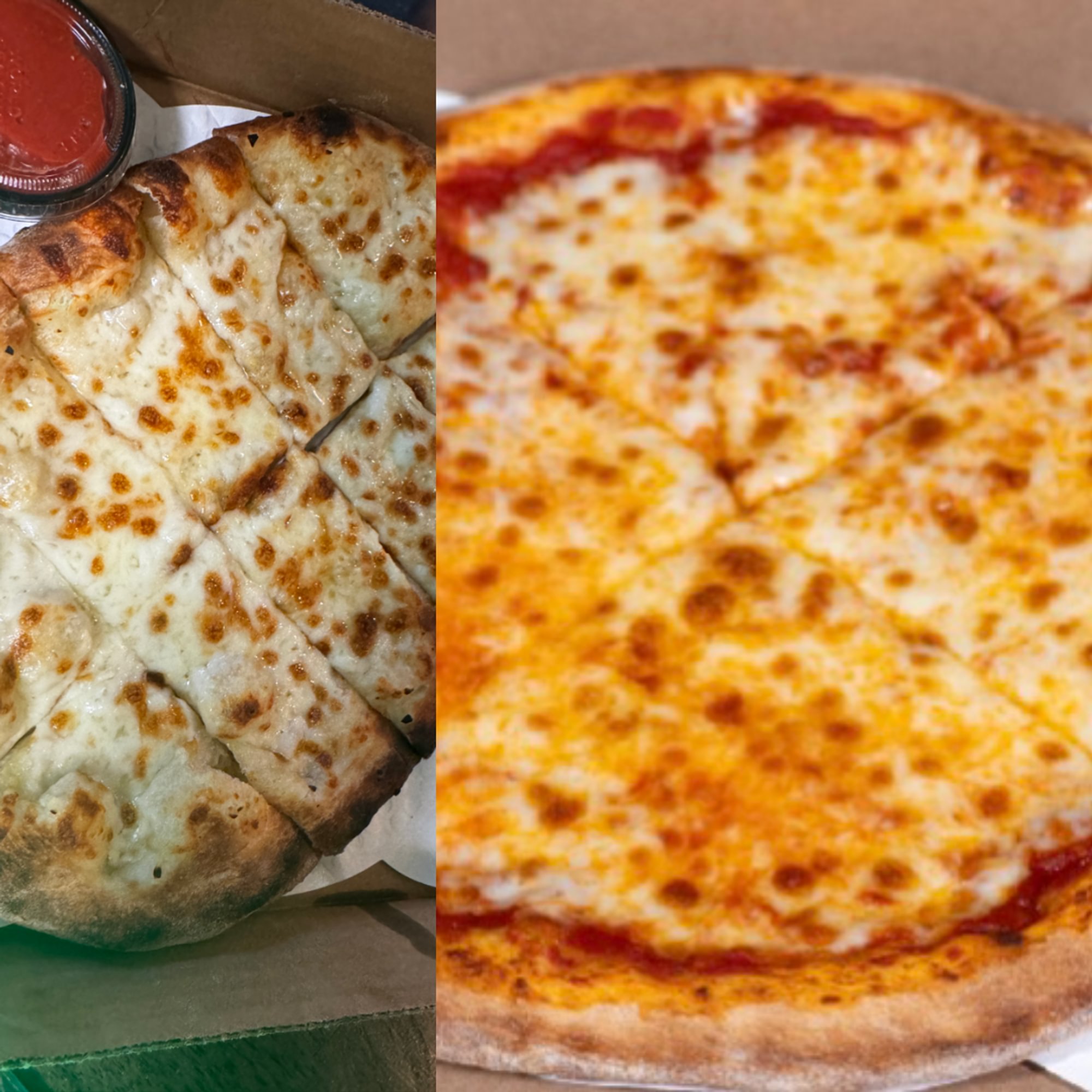 Large cheese & Wizard sticks.