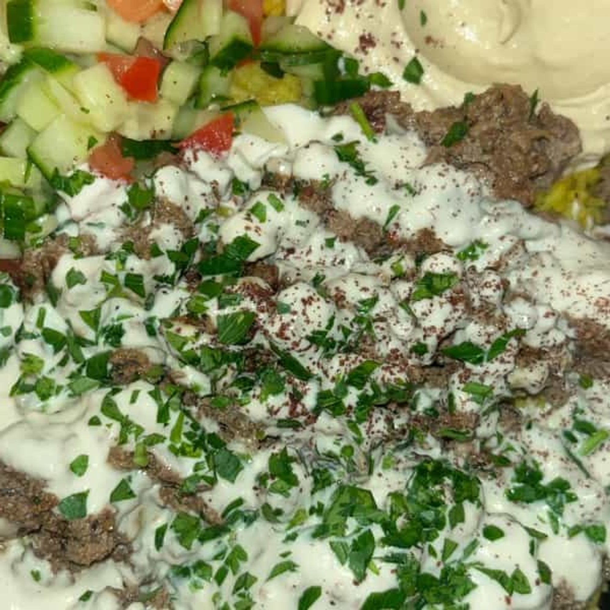 Lamb & Beef shawarma bowl