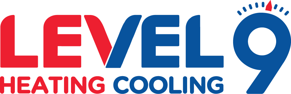 Level 9 Heating, Cooling, and Plumbing Logo
