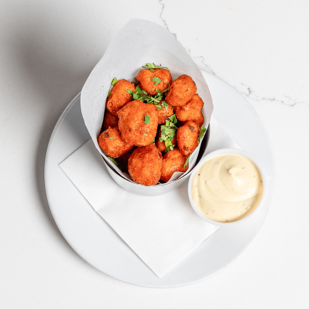 Aleppo pepper spicy fried cauliflower brunch