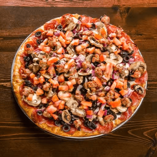 Garlic combination pizza