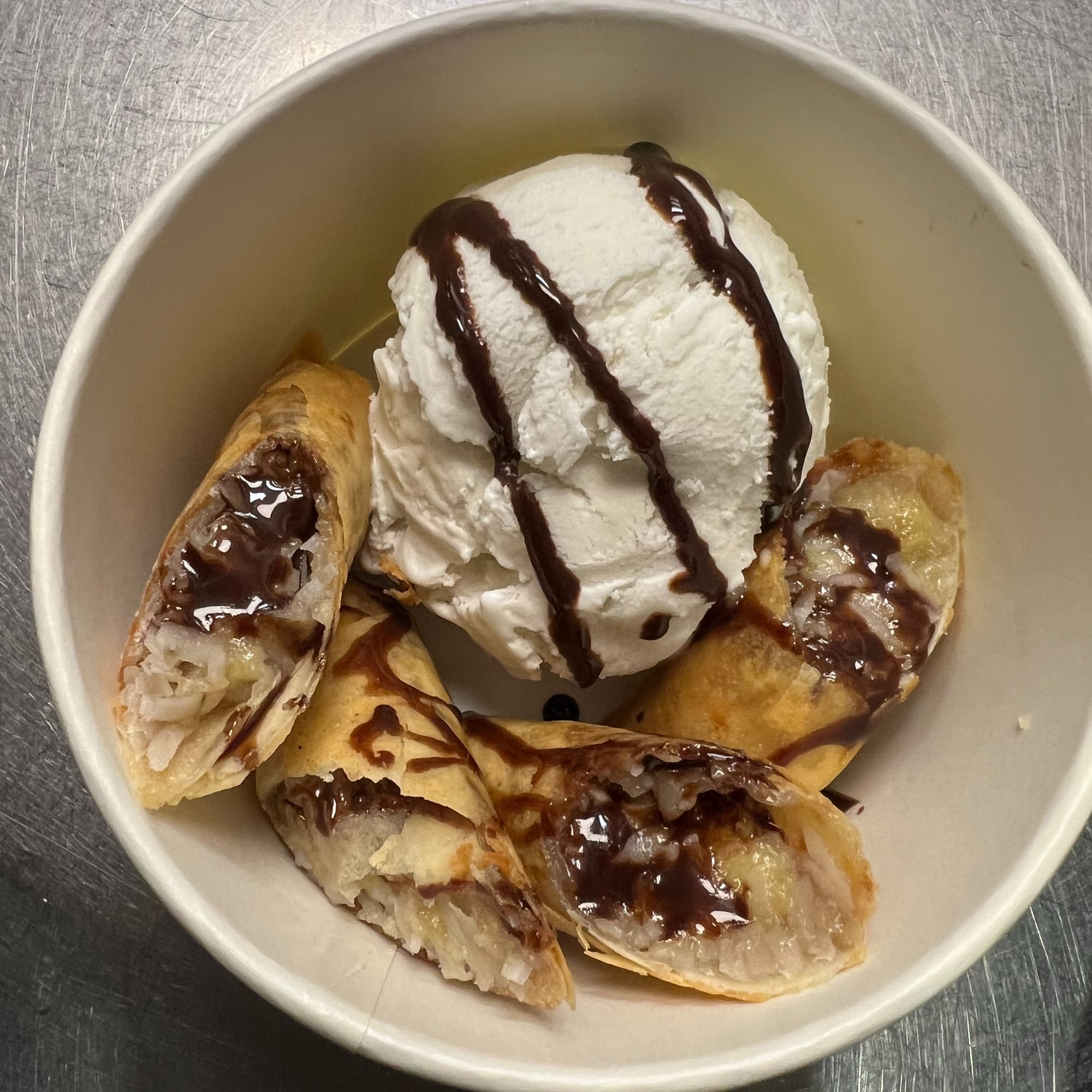 Banana in Paradise with Ice Cream