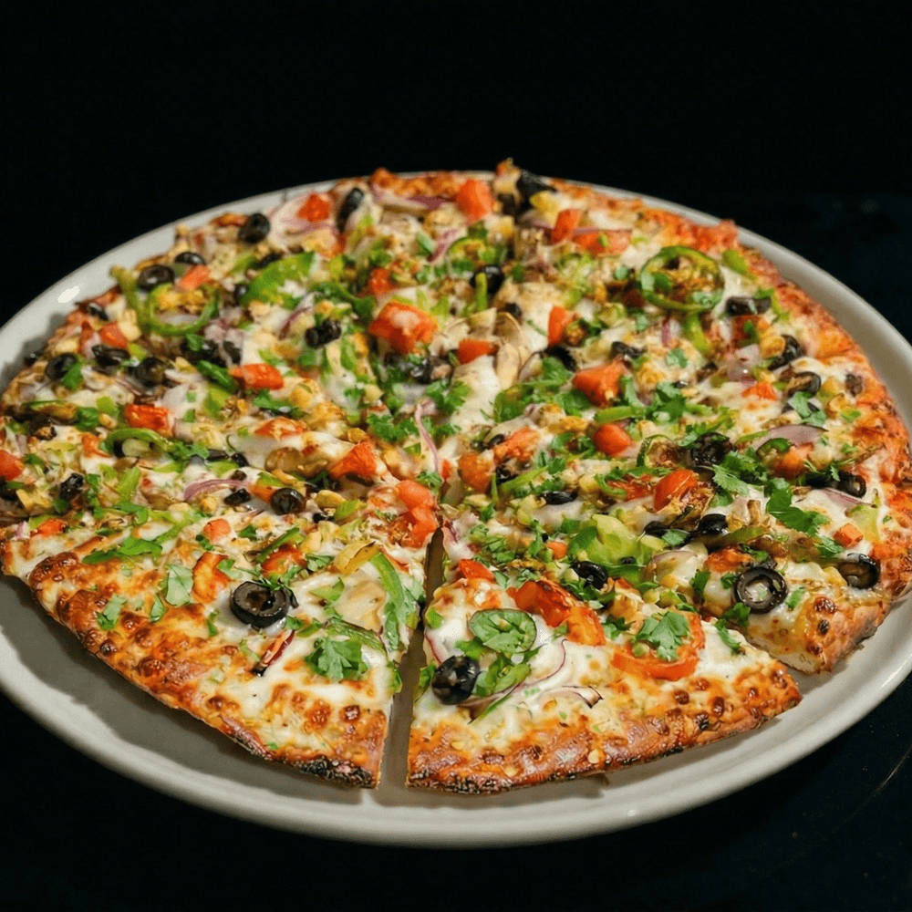 Small Indian Style Veggie Pizza