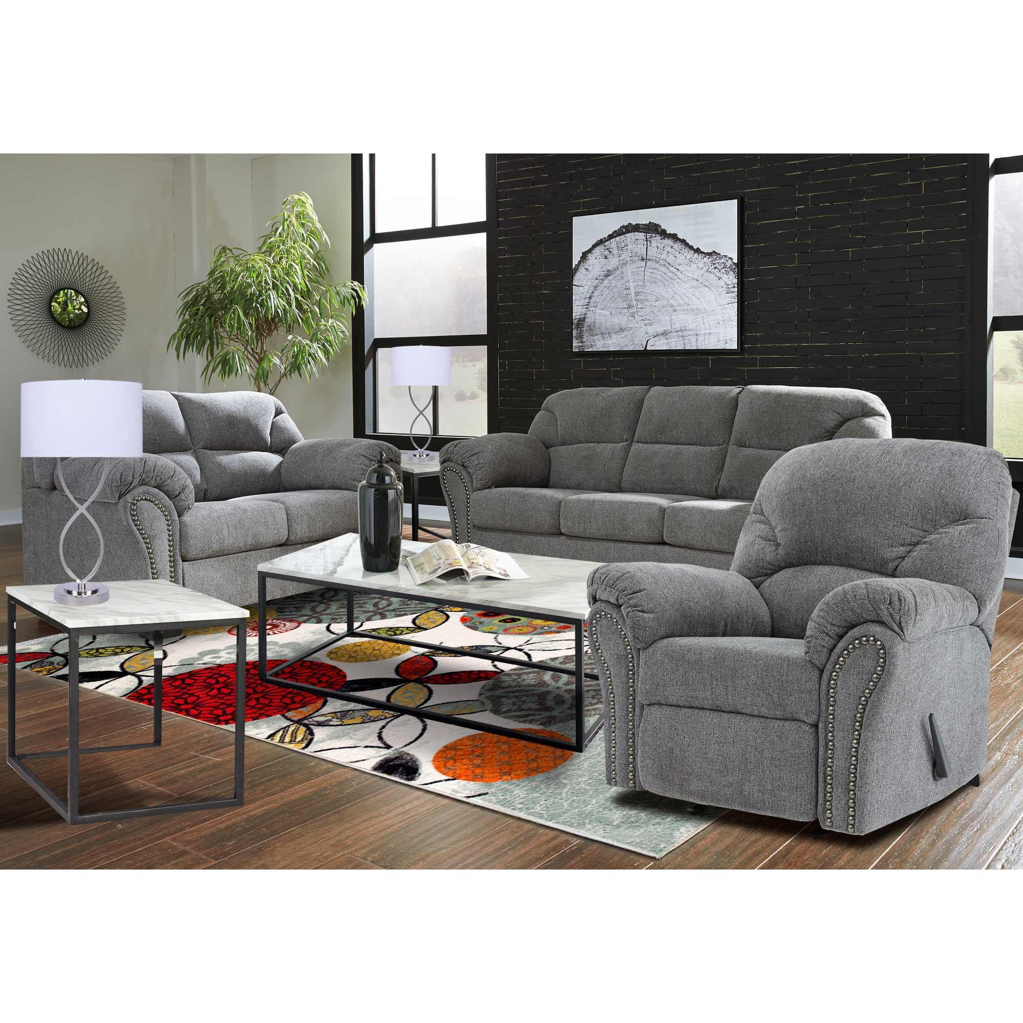 9 - Piece Allmaxx Living Room Set w/ Donnesta Tables