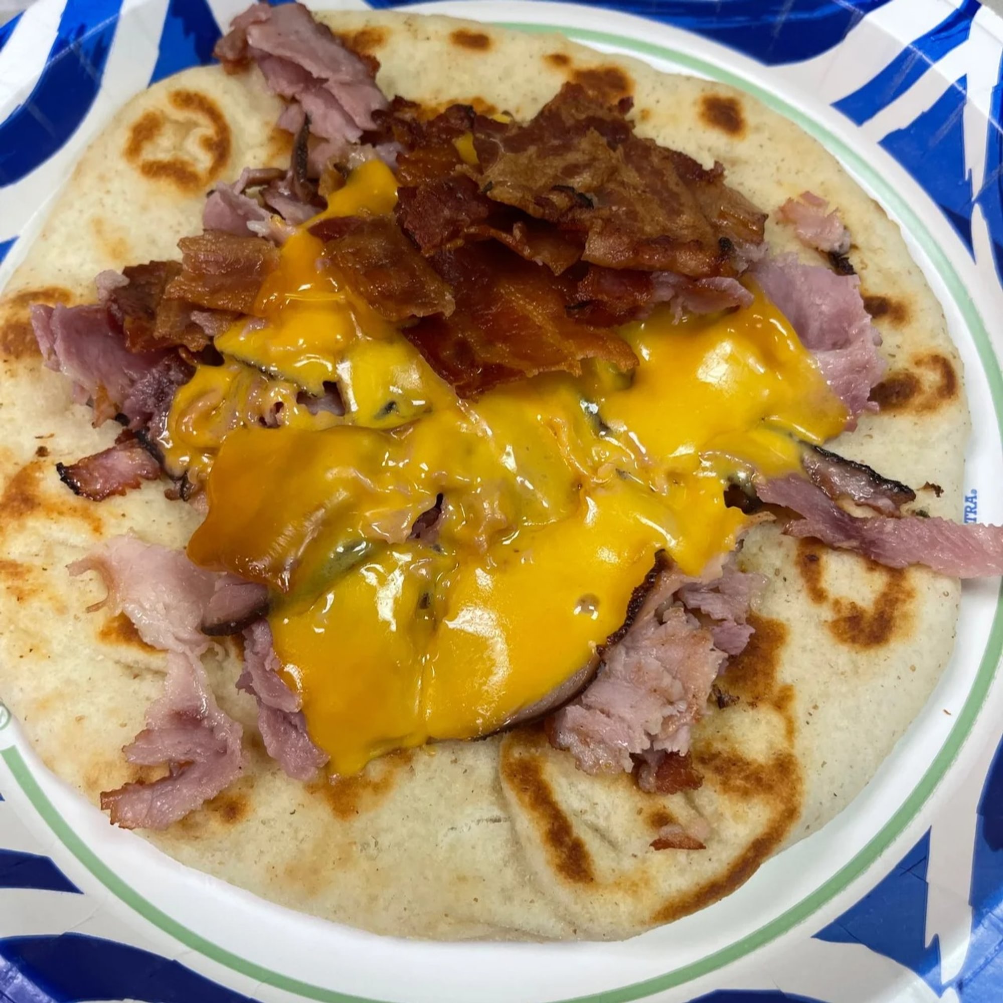 Ham, Bacon, & Cheese Pita