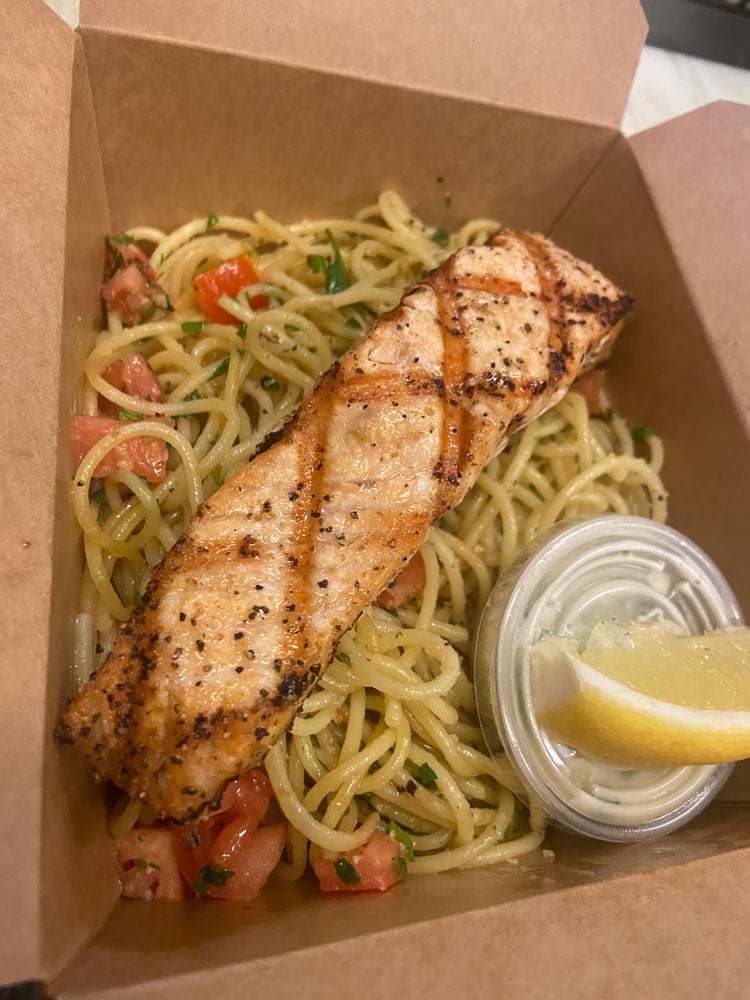 Blackened Salmon & Butter Pasta