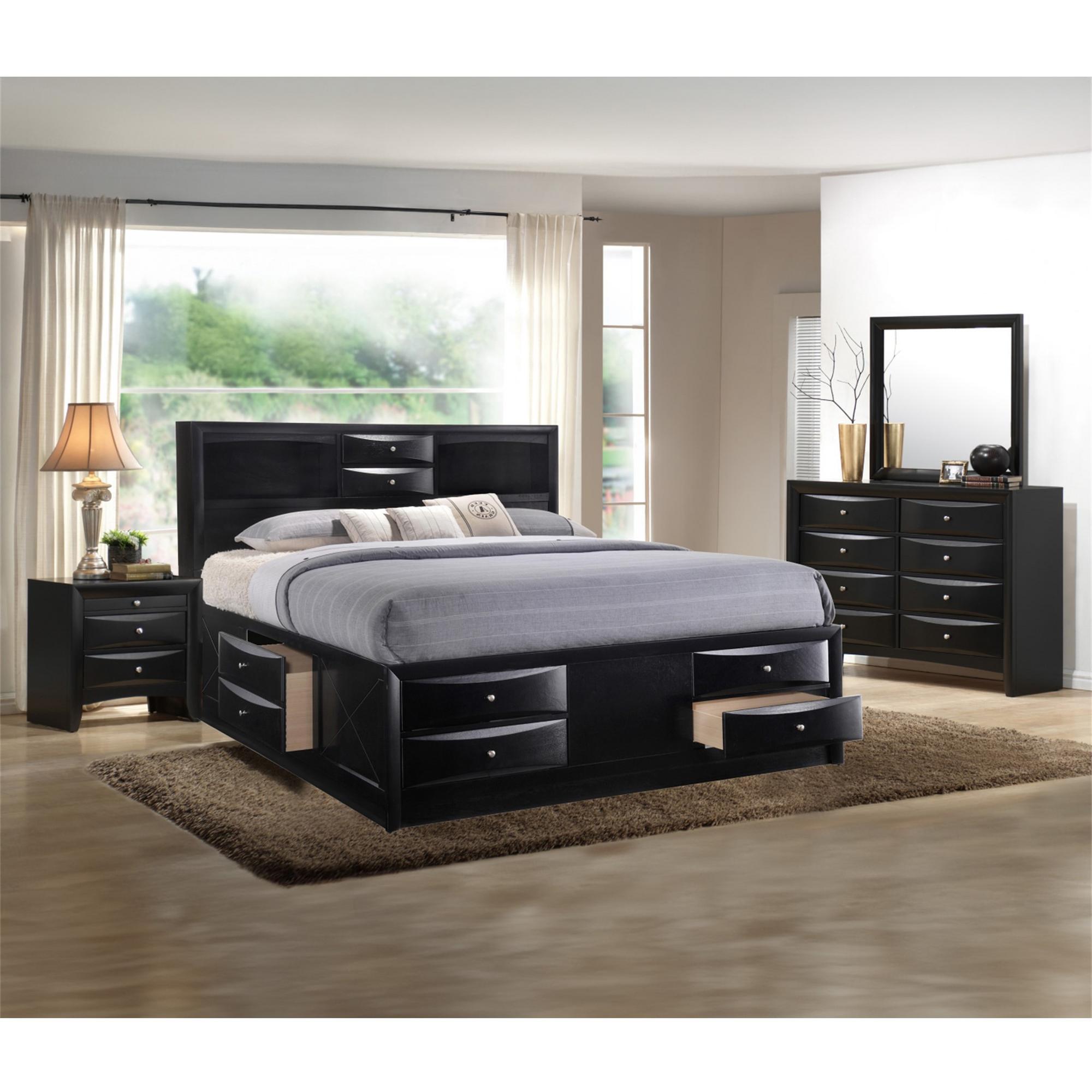 Emily King Bedroom Set - Black