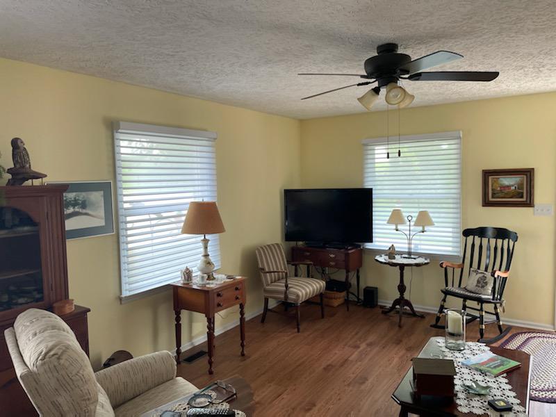 Incorporating Sheer Shades into your home is a simple and effective window treatment, as you can see in this beautiful living room in Greencastle, IN. The best thing is that these shades never go out of style!  BudgetBlindsPlainfieldIN  GreencastleIN  SheerShades  FreeConsultation  WindowWednesday