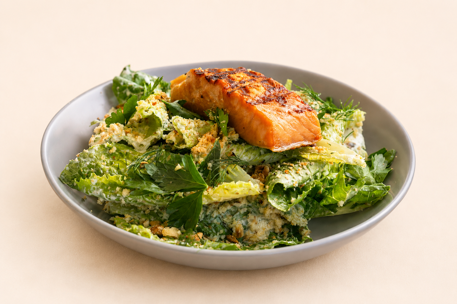 Baked Salmon Salad