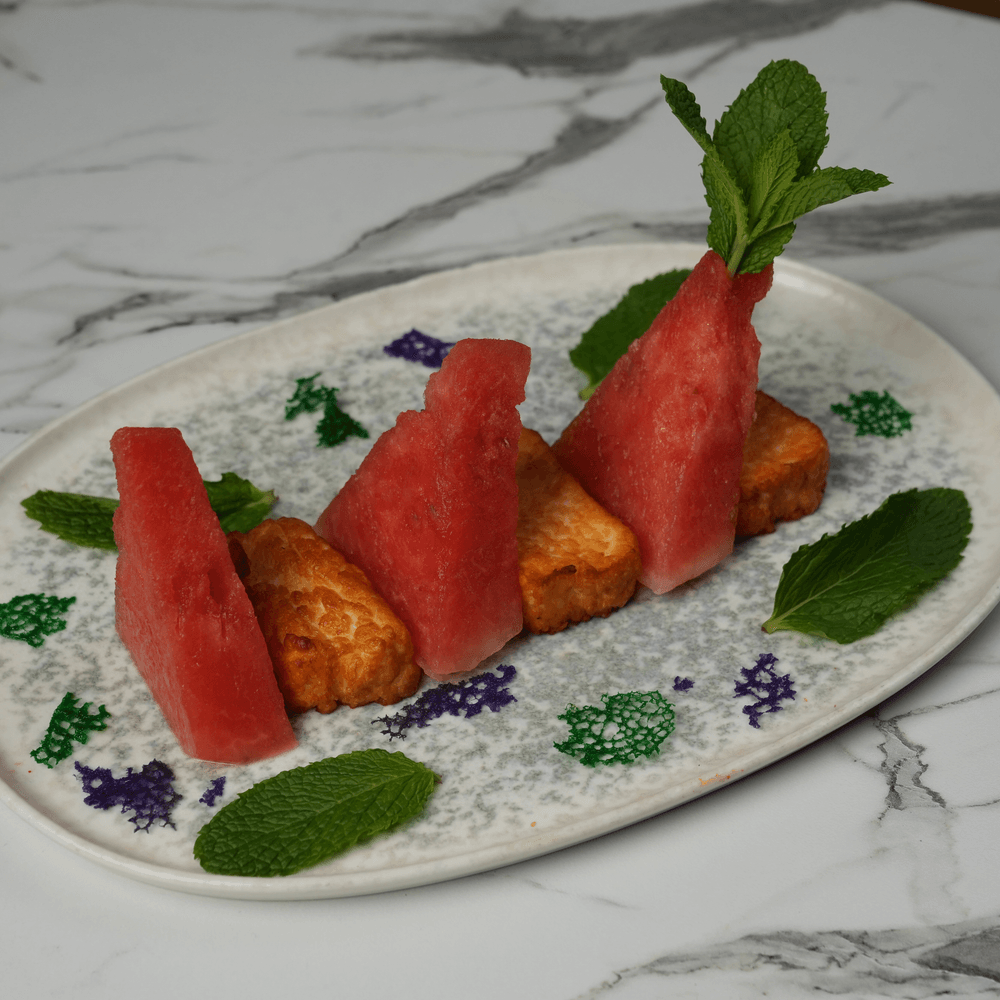 Grilled Halloumi and Watermelon