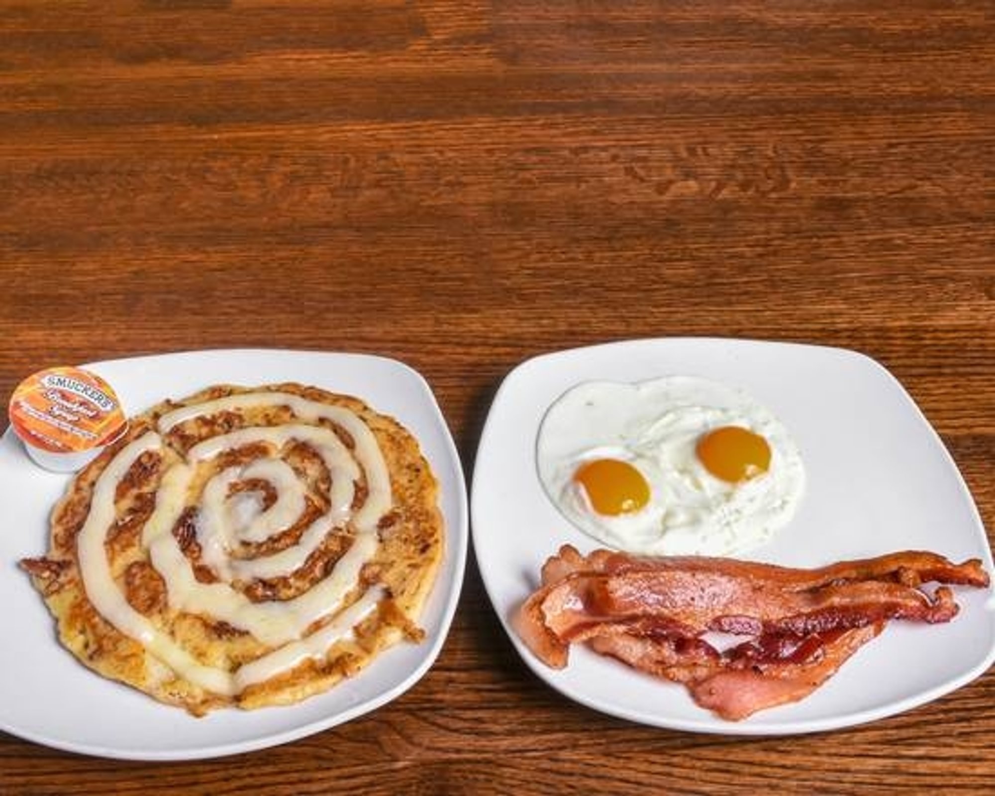 Cinnamon Roll Pancake Combo