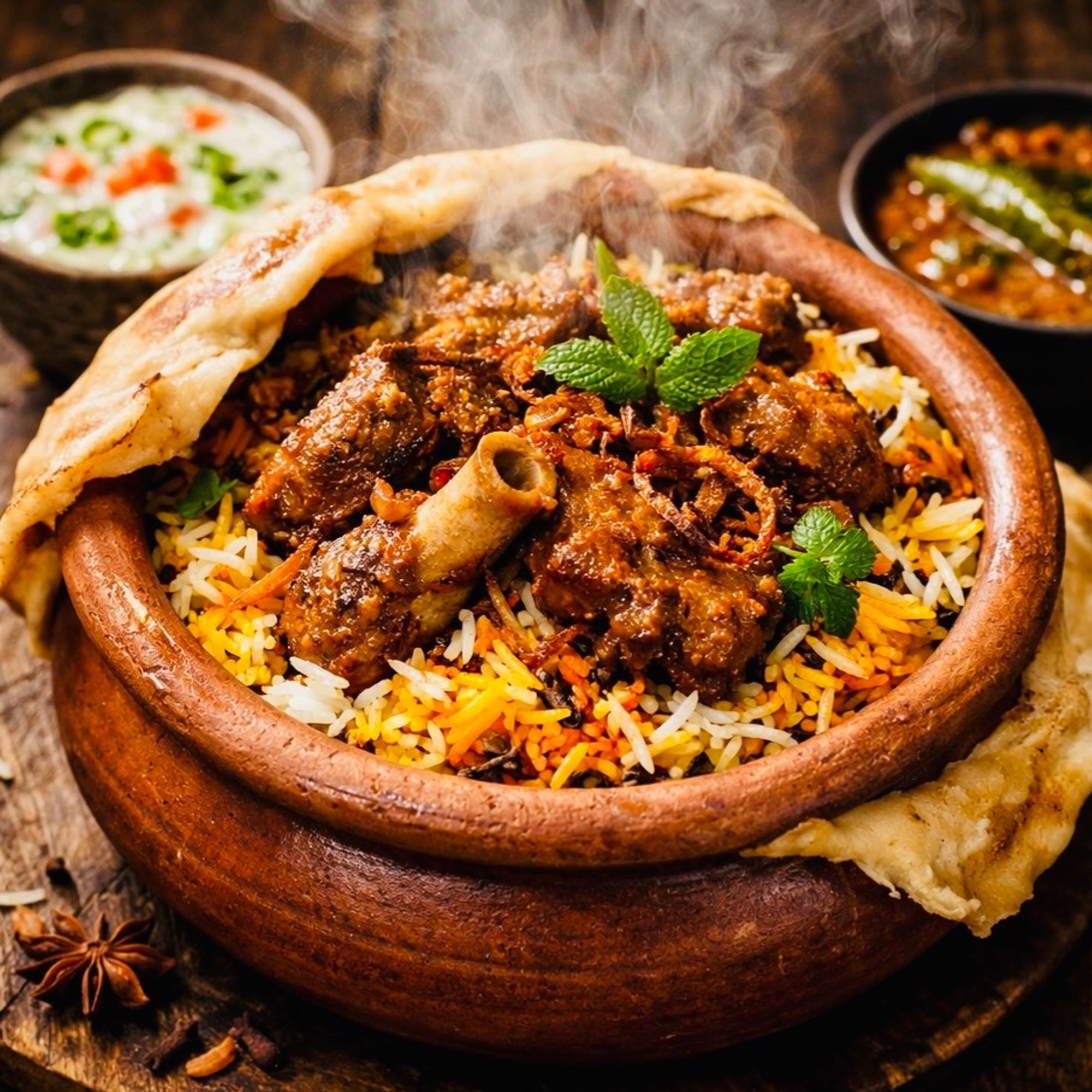Family Pack Hyd Goat Dum Biryani (64 oz)