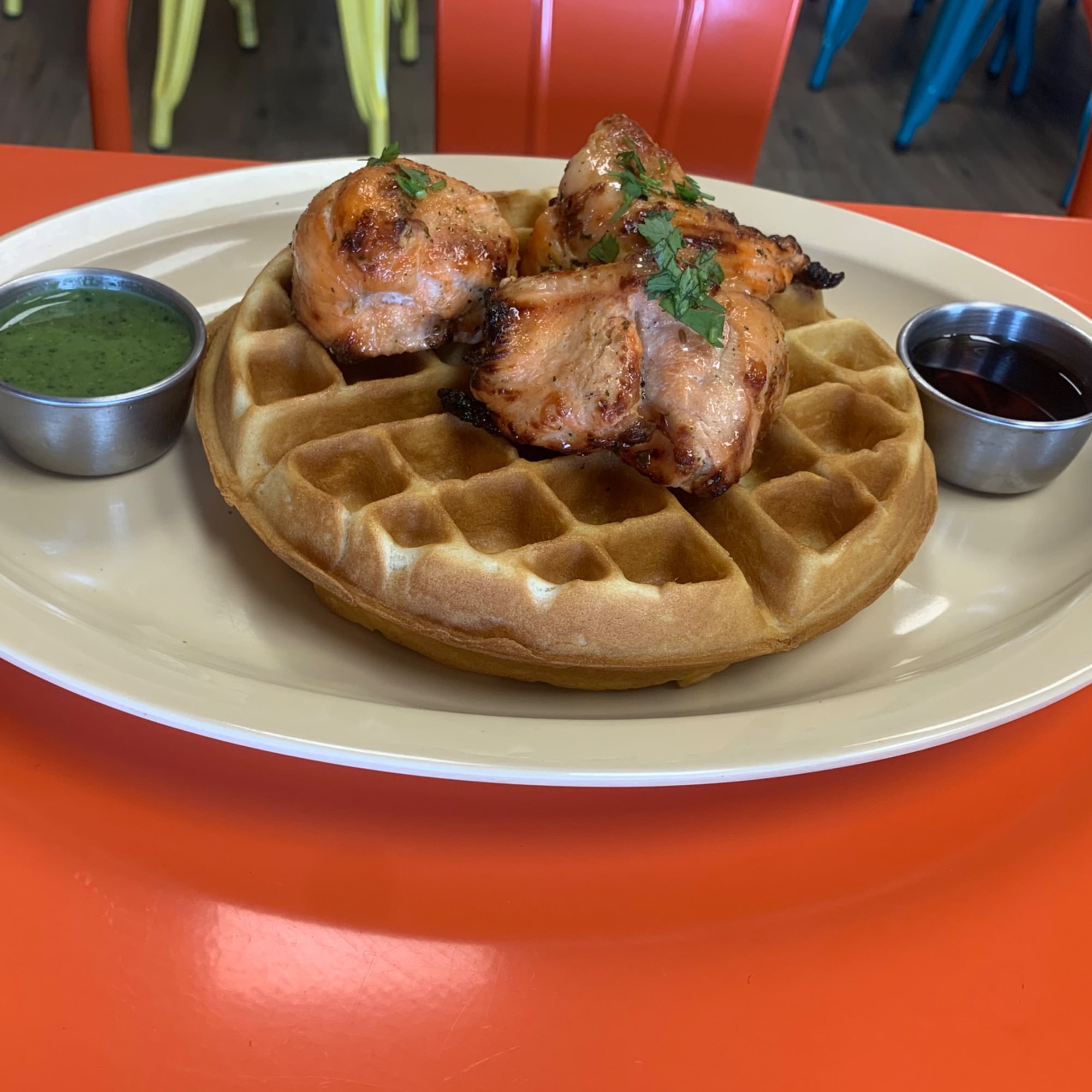 Signature Chicken&Waffles @currycorner