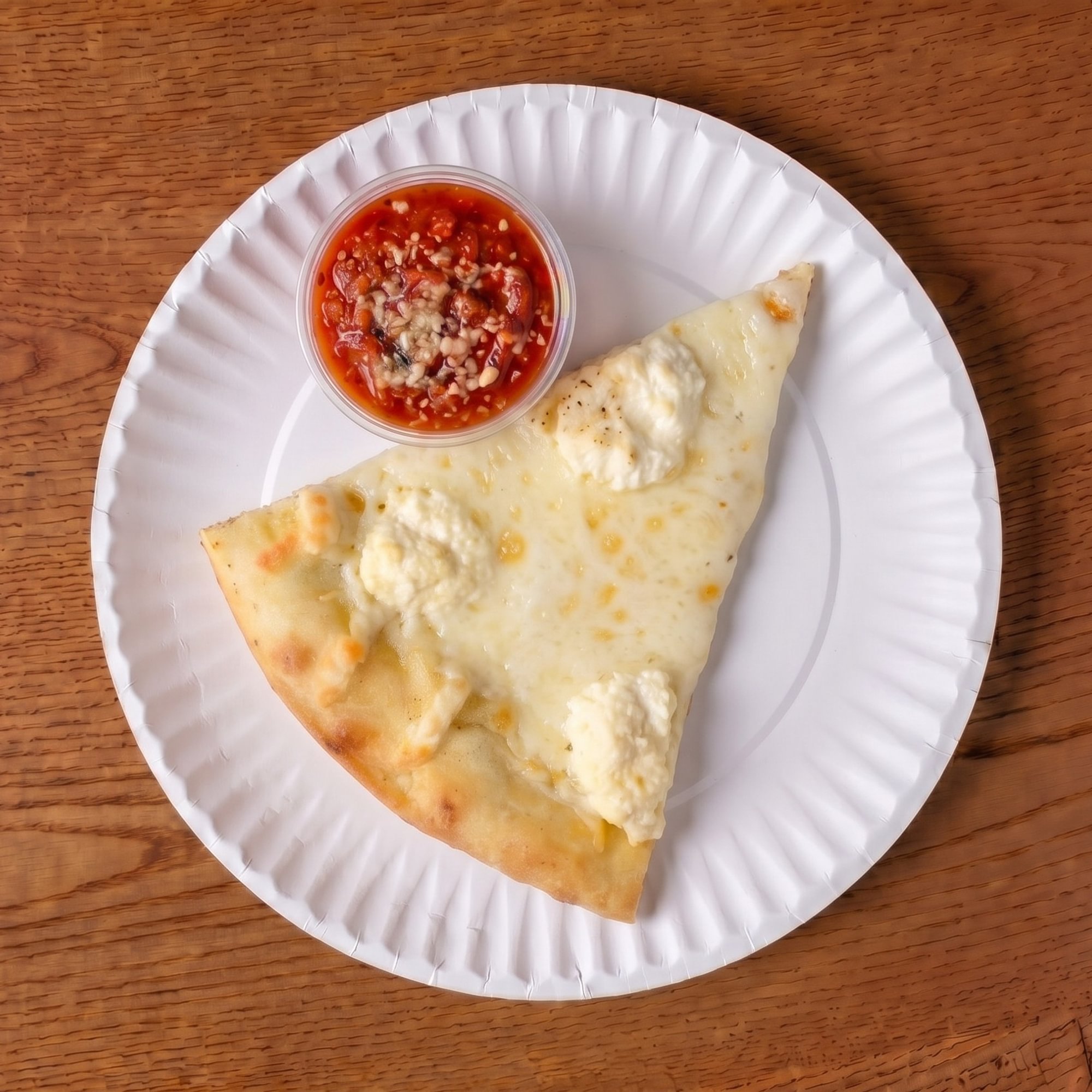 White Pizza Slice