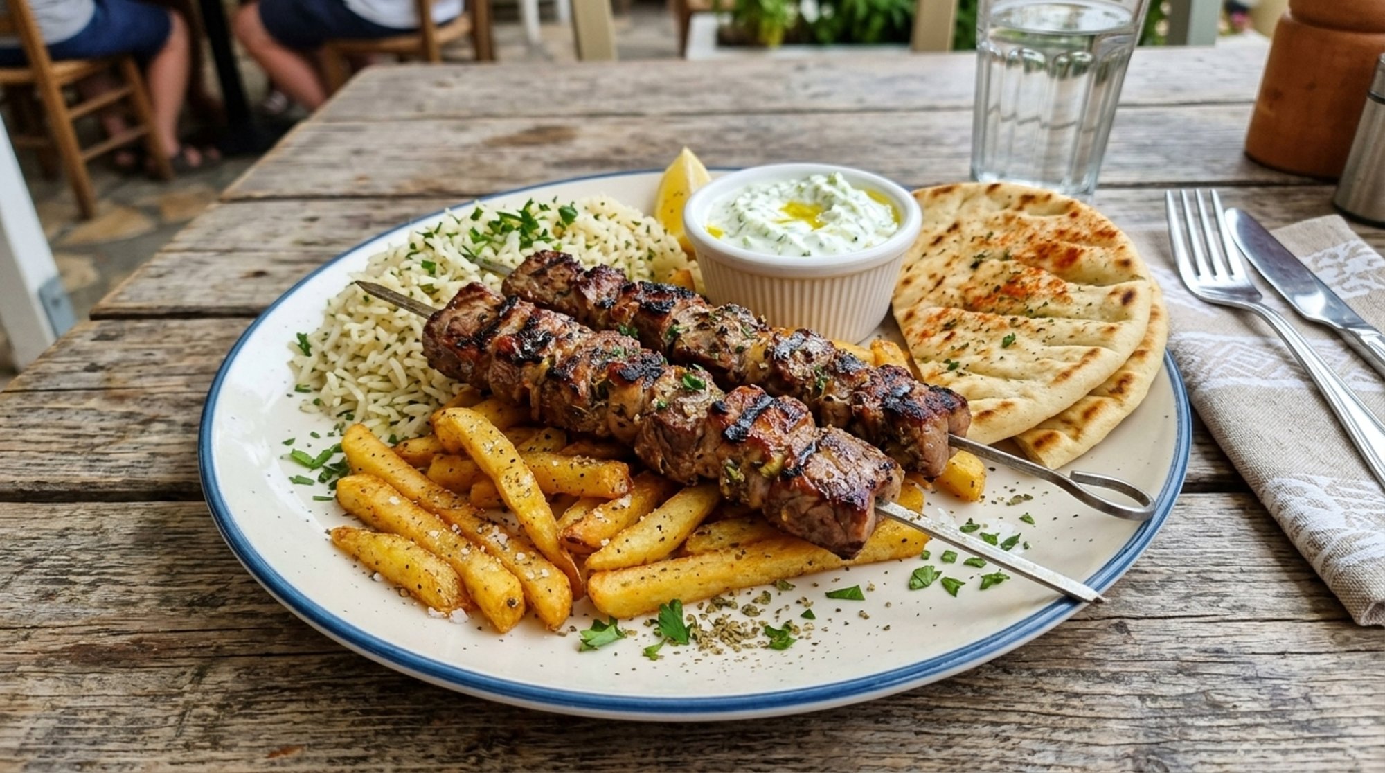 LAMB SOUVLAKI ENTREE