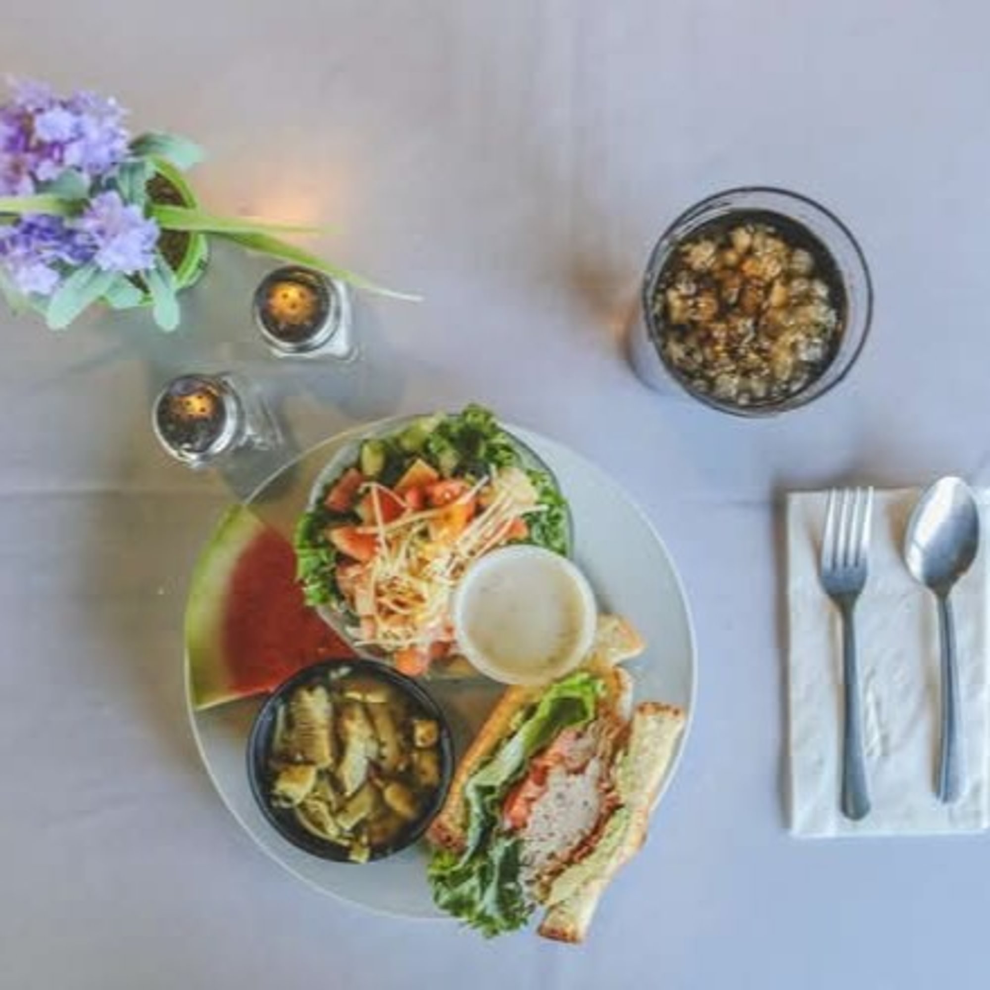 Side Salad & Half Sandwich