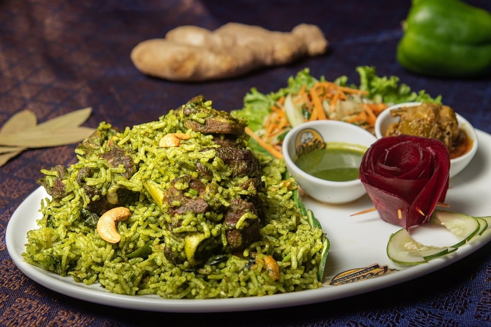 Gongura Goat Kheema Pulav