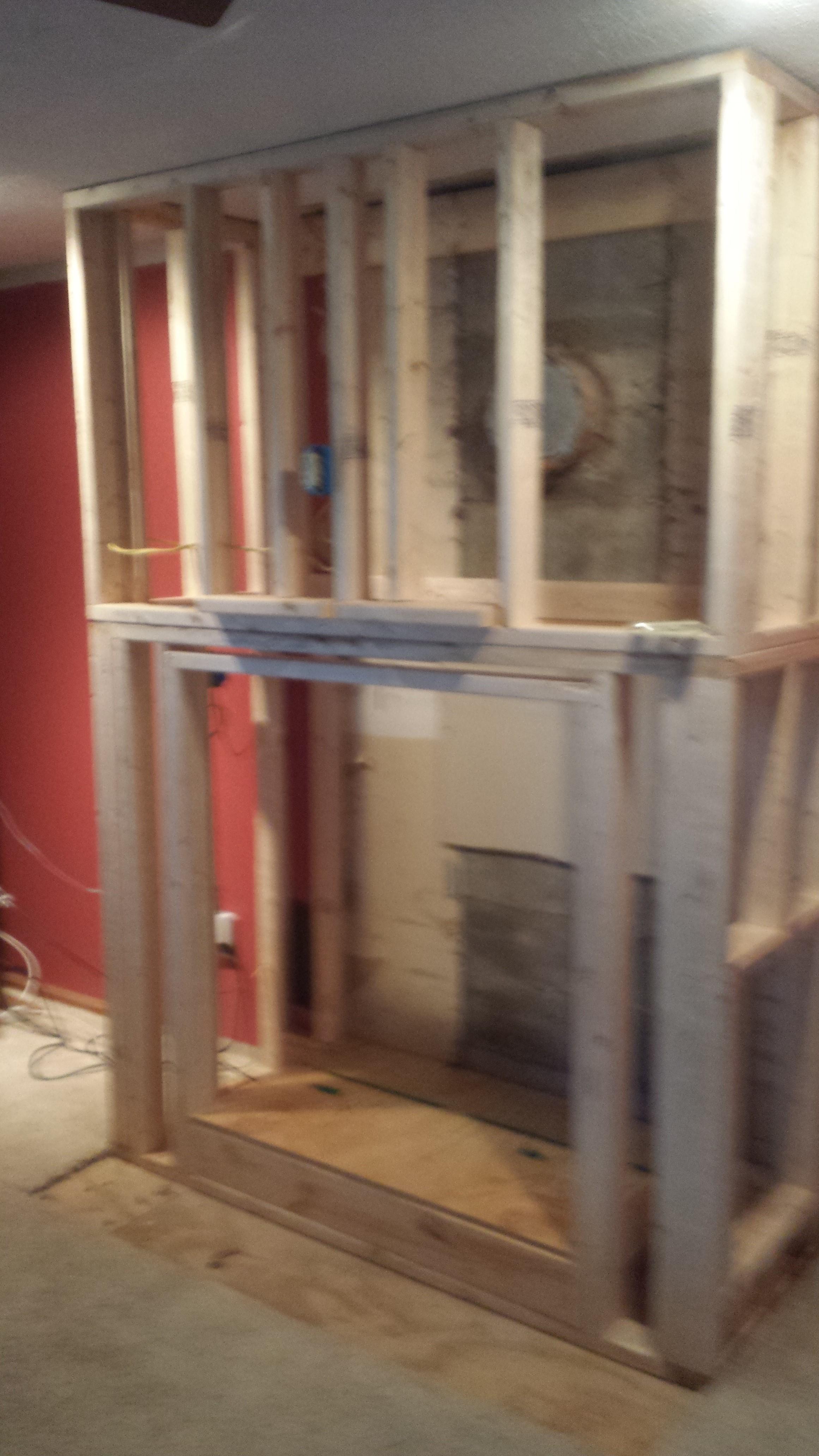 This is stage 1 of installing wood burning insert