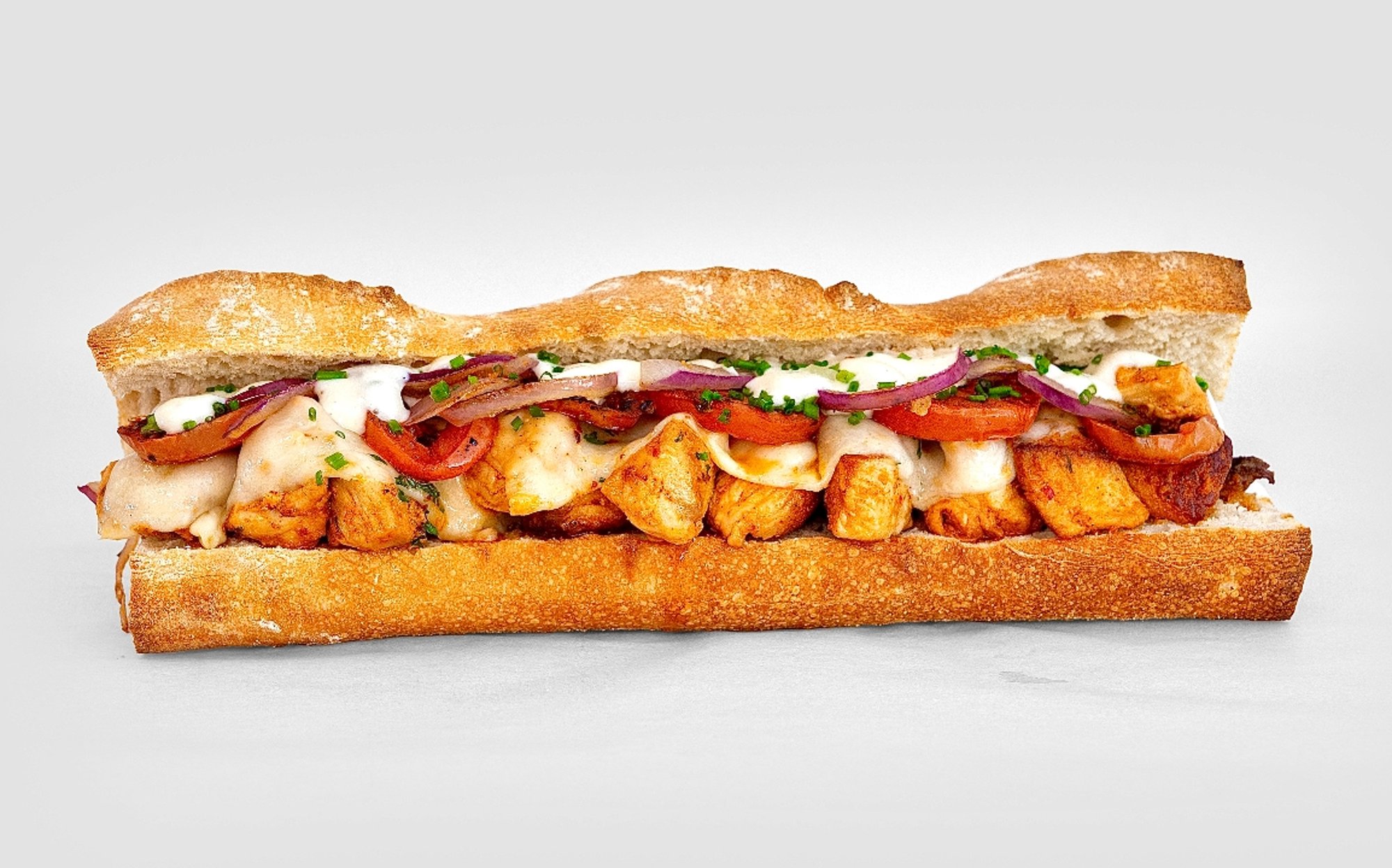 Garlic Chicken Baked Baguette