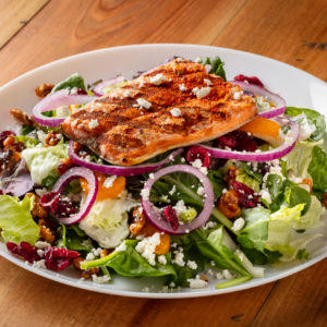 GRILLED SALMON WALNUT SALAD