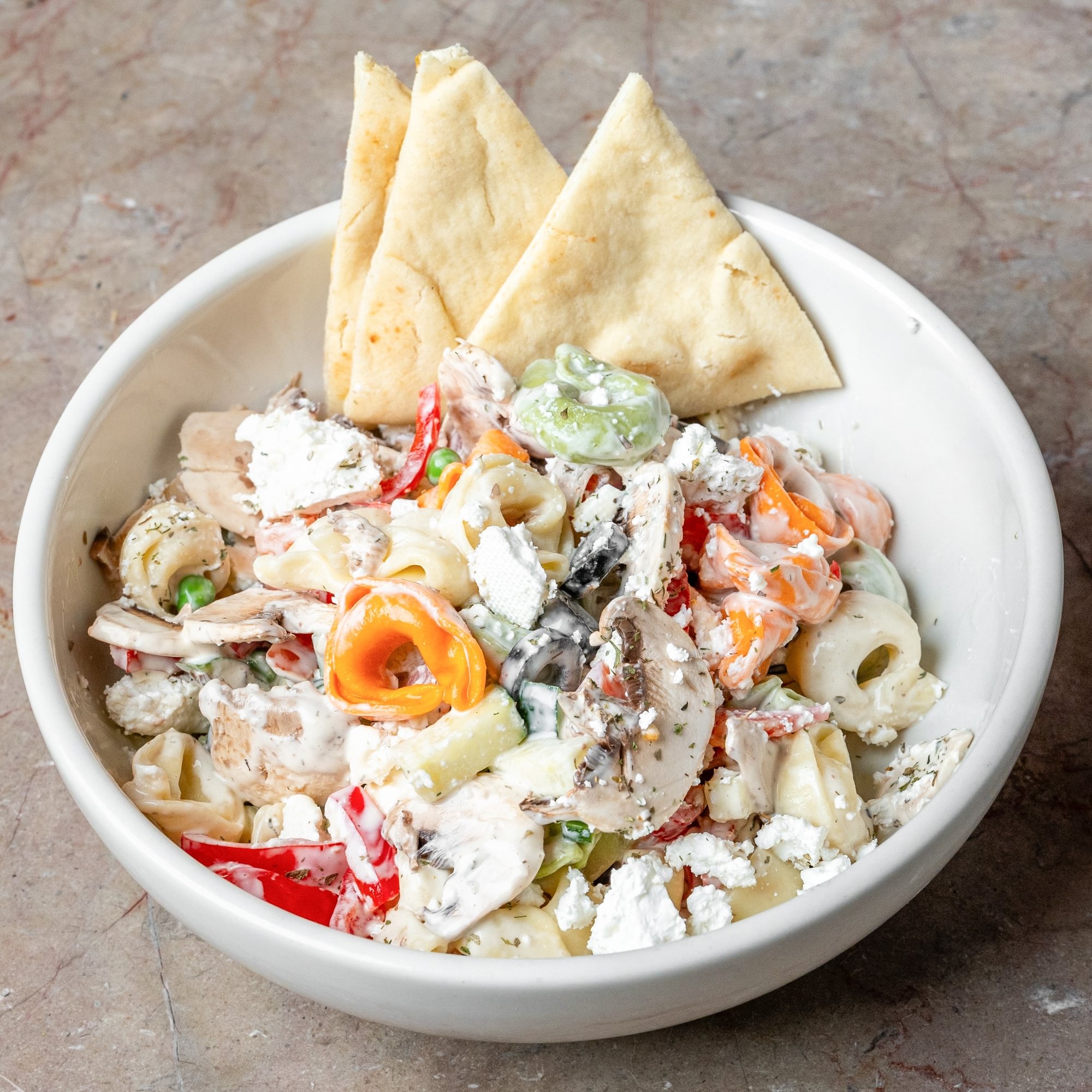Tortellini Feta Salad