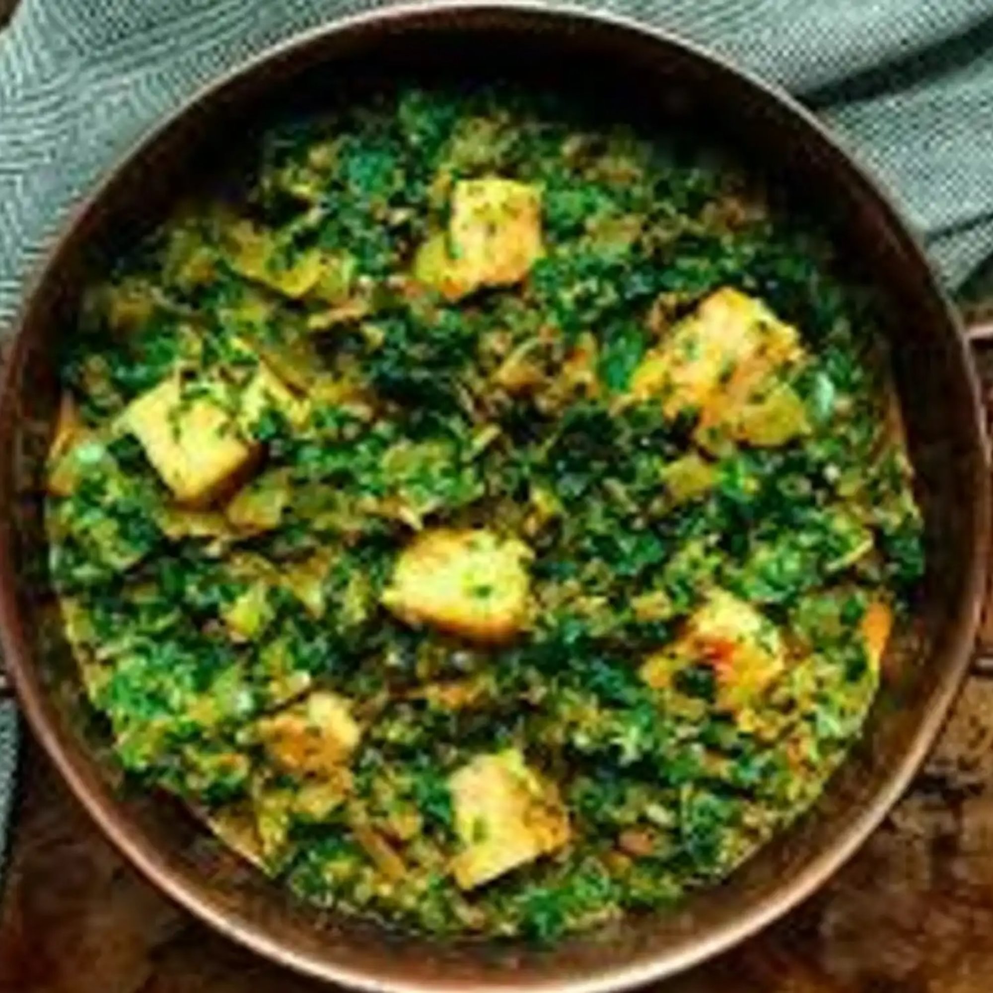 Palak (Spinach) Paneer (Serve with Rice)