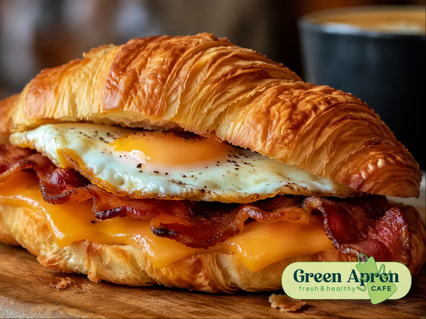 BEC - Bacon, Egg and Grilled Cheese on Croissant