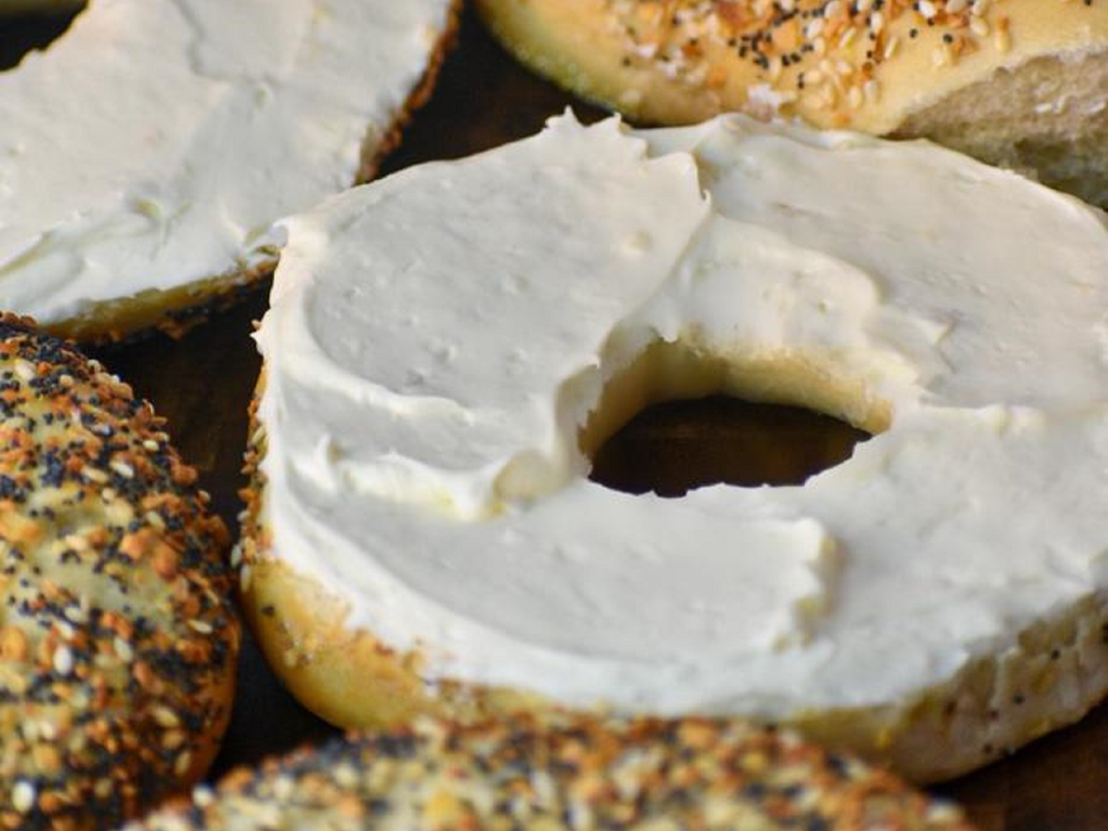 BAGEL W/ CREAM CHEESE & BUTTER (both sides)