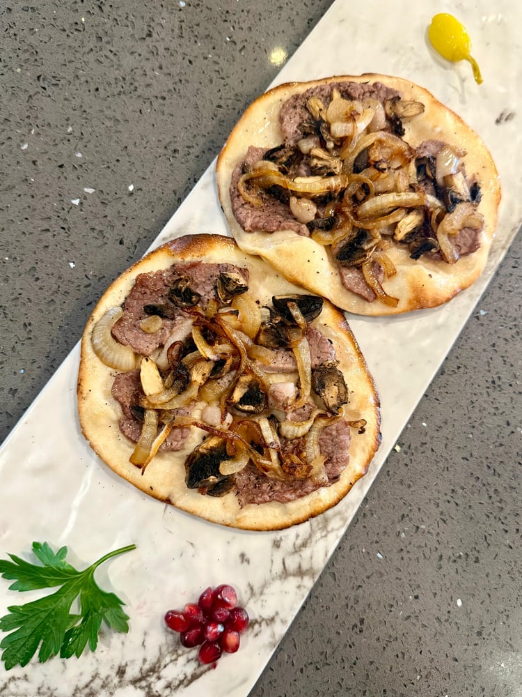 Lamb Steak, Mushrooms& Caramelized Onions Mini Pie