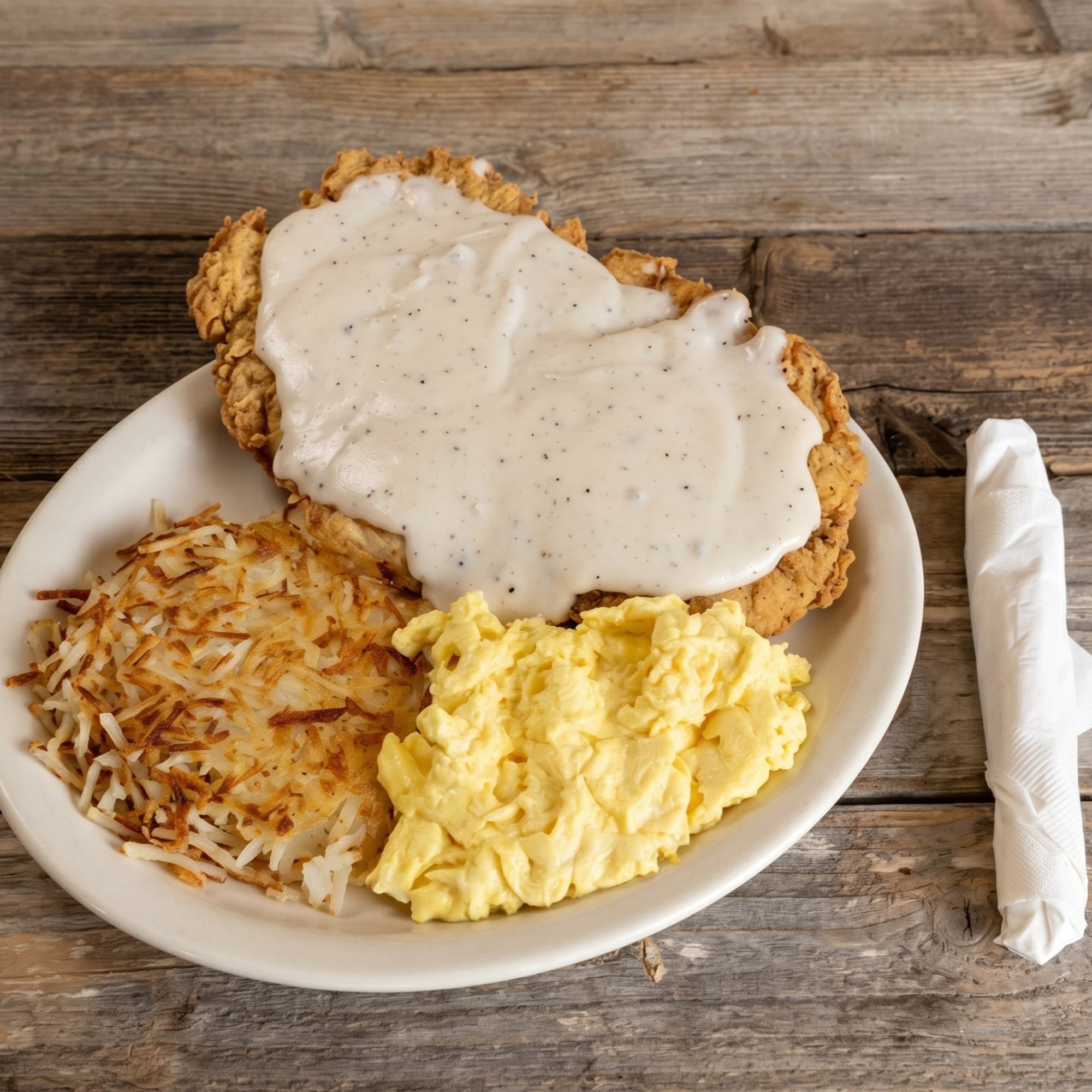 Chicken Fried Steak & Eggs