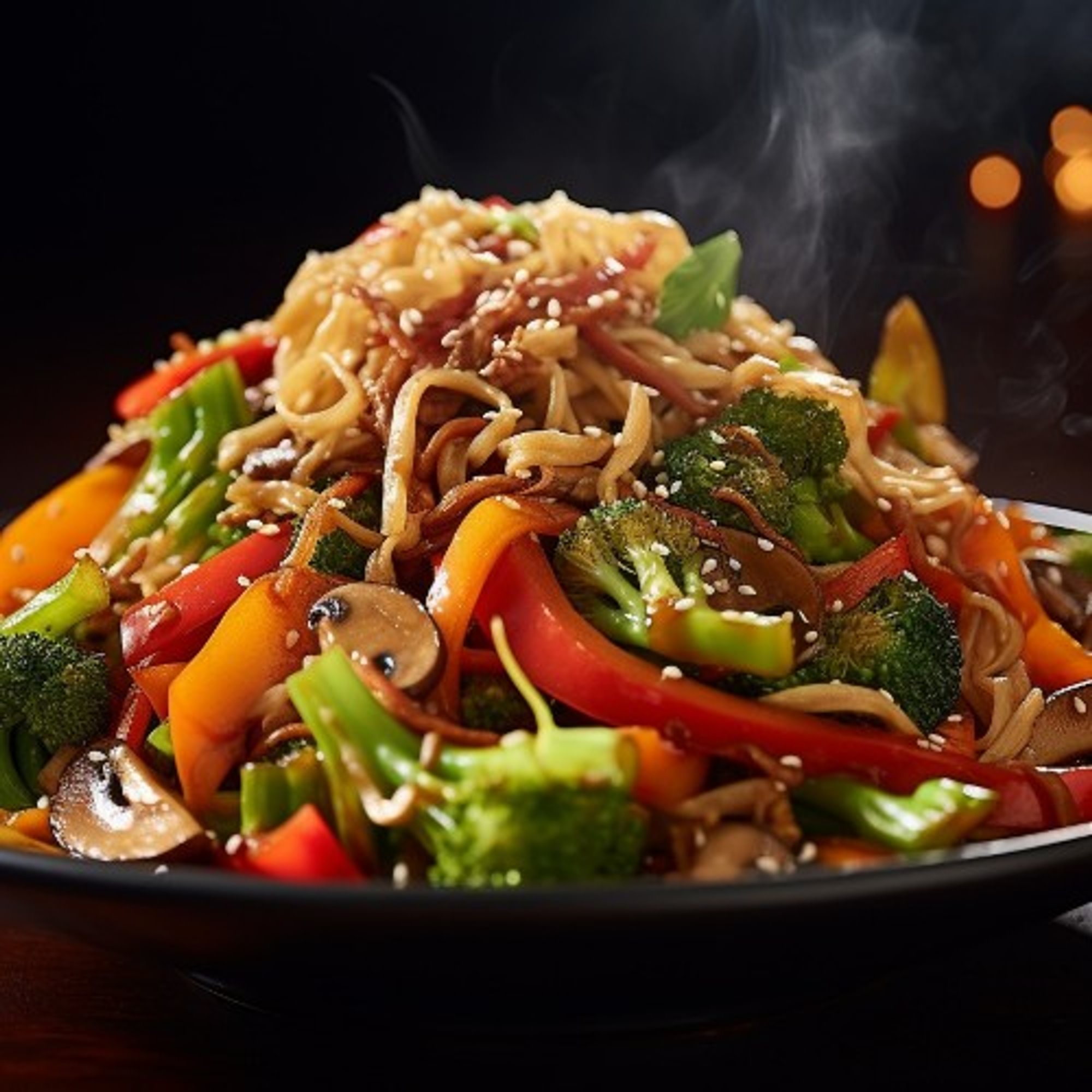 Stir Fried Rice Noodles with Vegetables