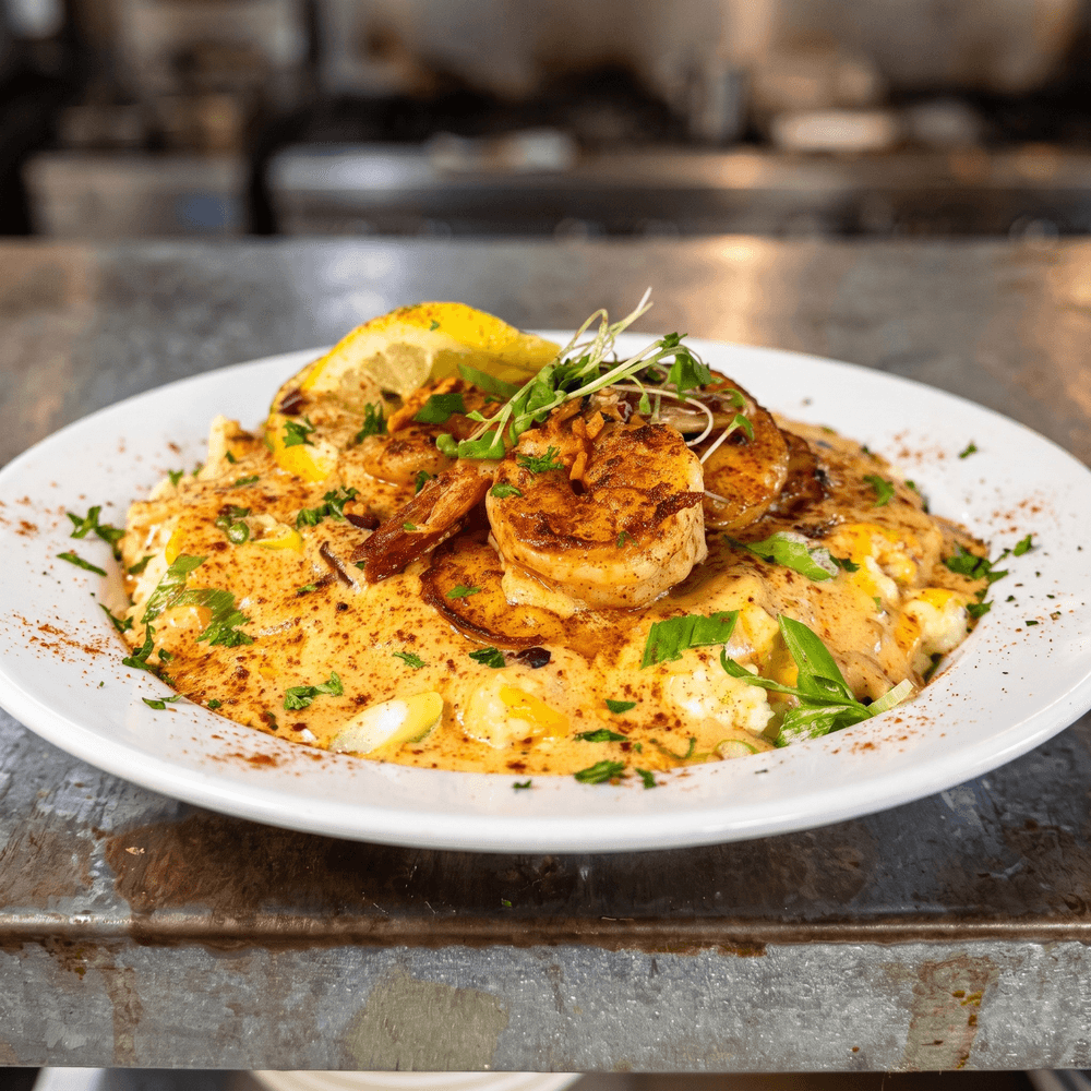 Seared Shrimp & Grits