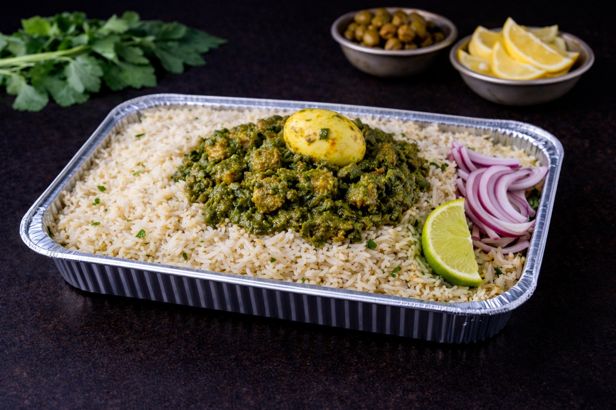 Family Pack Pachimirchi Chicken Pulao (Green Chilli Chicken Pulao)