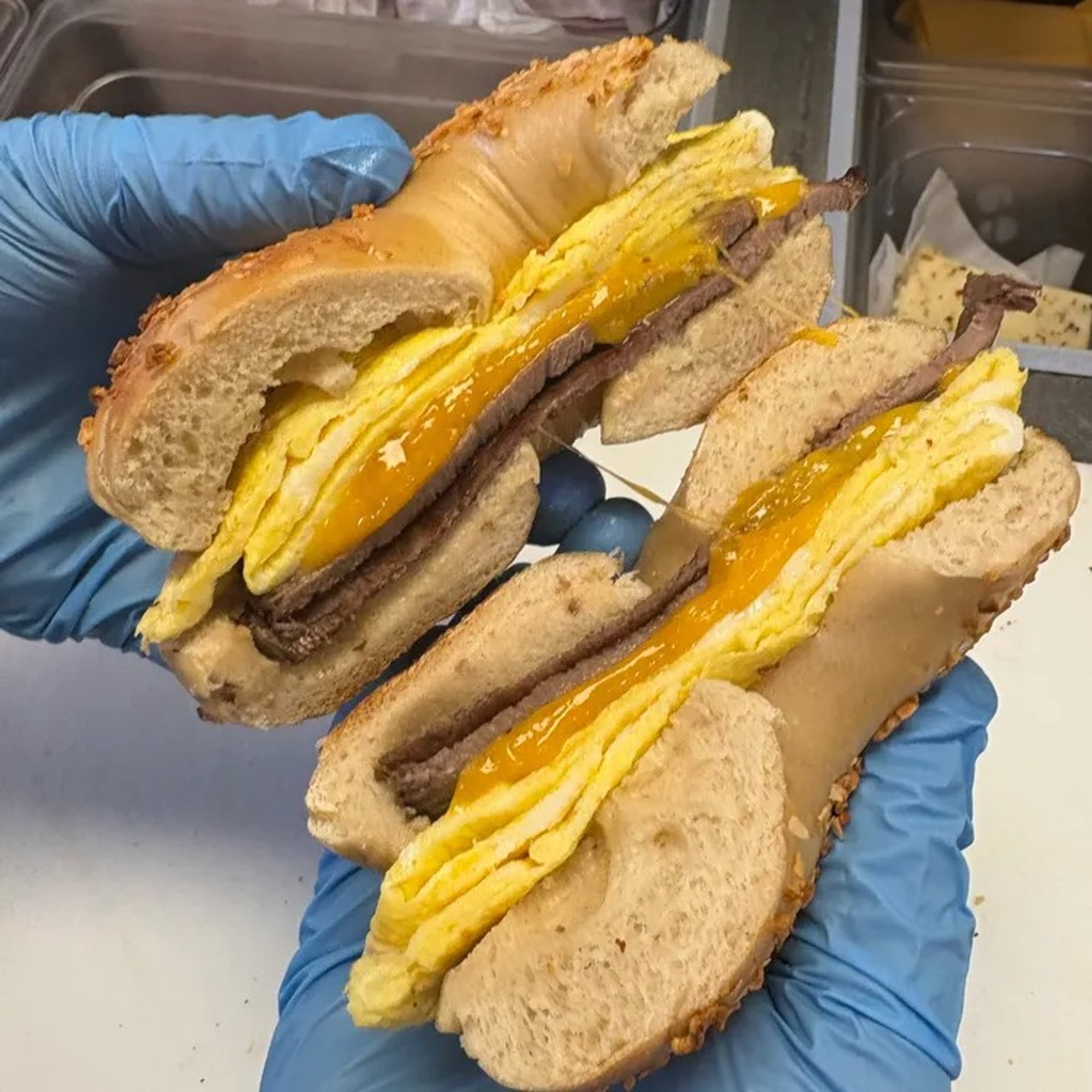 #5 Sandwich Steak, Egg, Cheddar Cheese