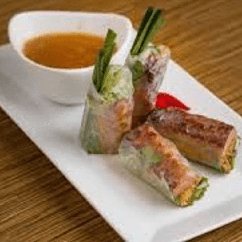 A8.  Grill pork sausage rolls/ nem nuong