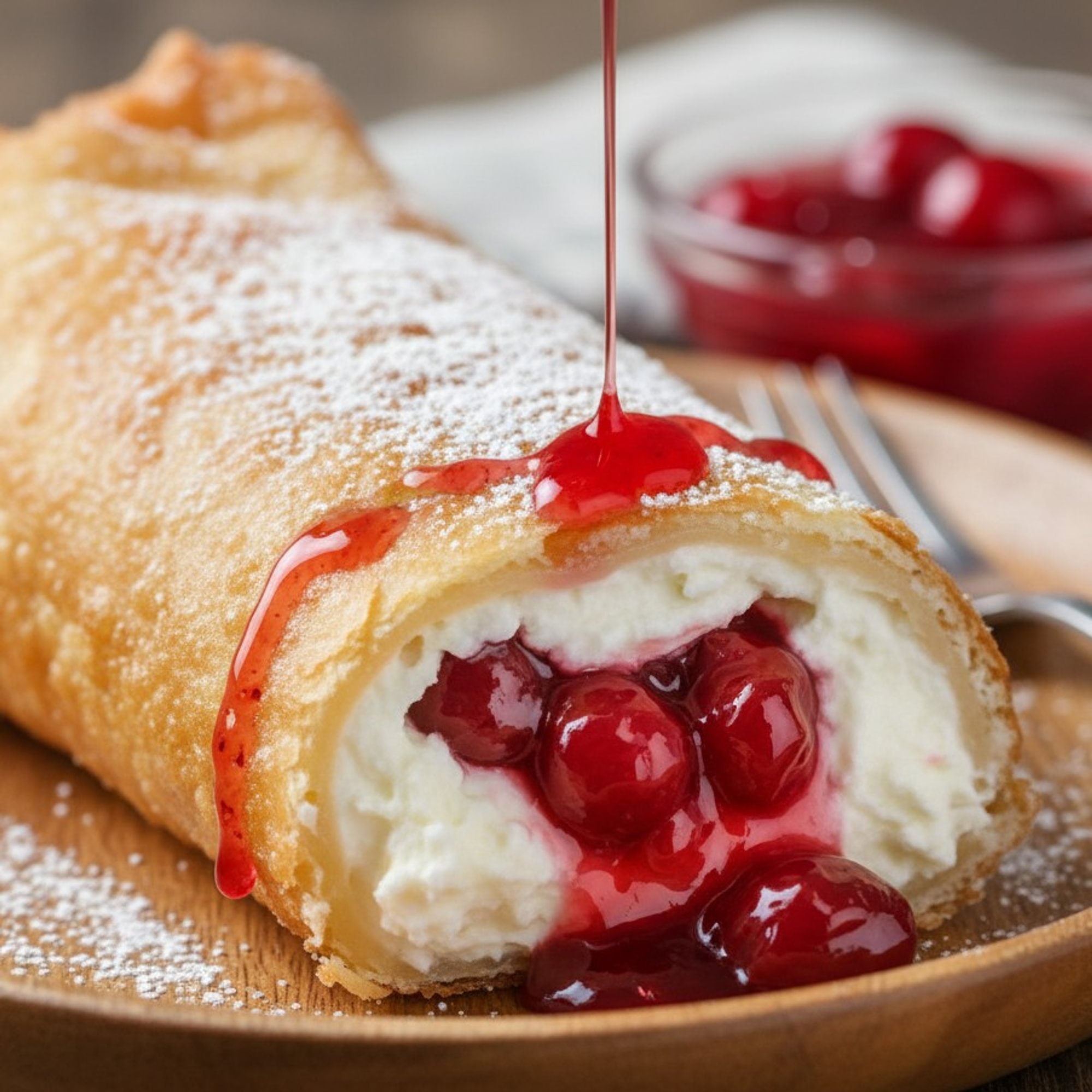 Fried Cherry Cheese Cake