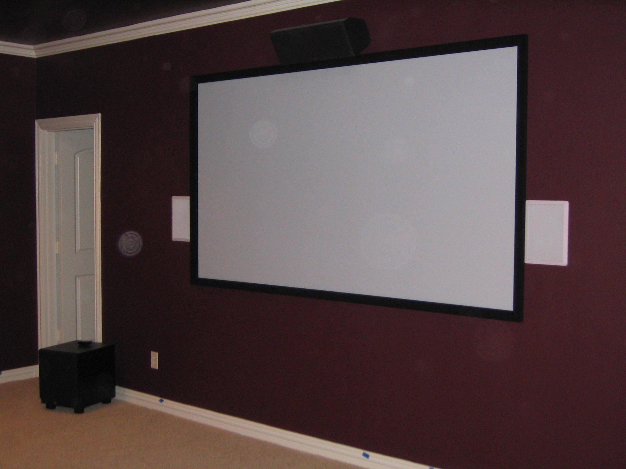 Screen Innovation and Klipsch R-5650 in-wall speakers.