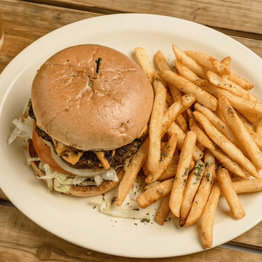 Hamburger and French Fries