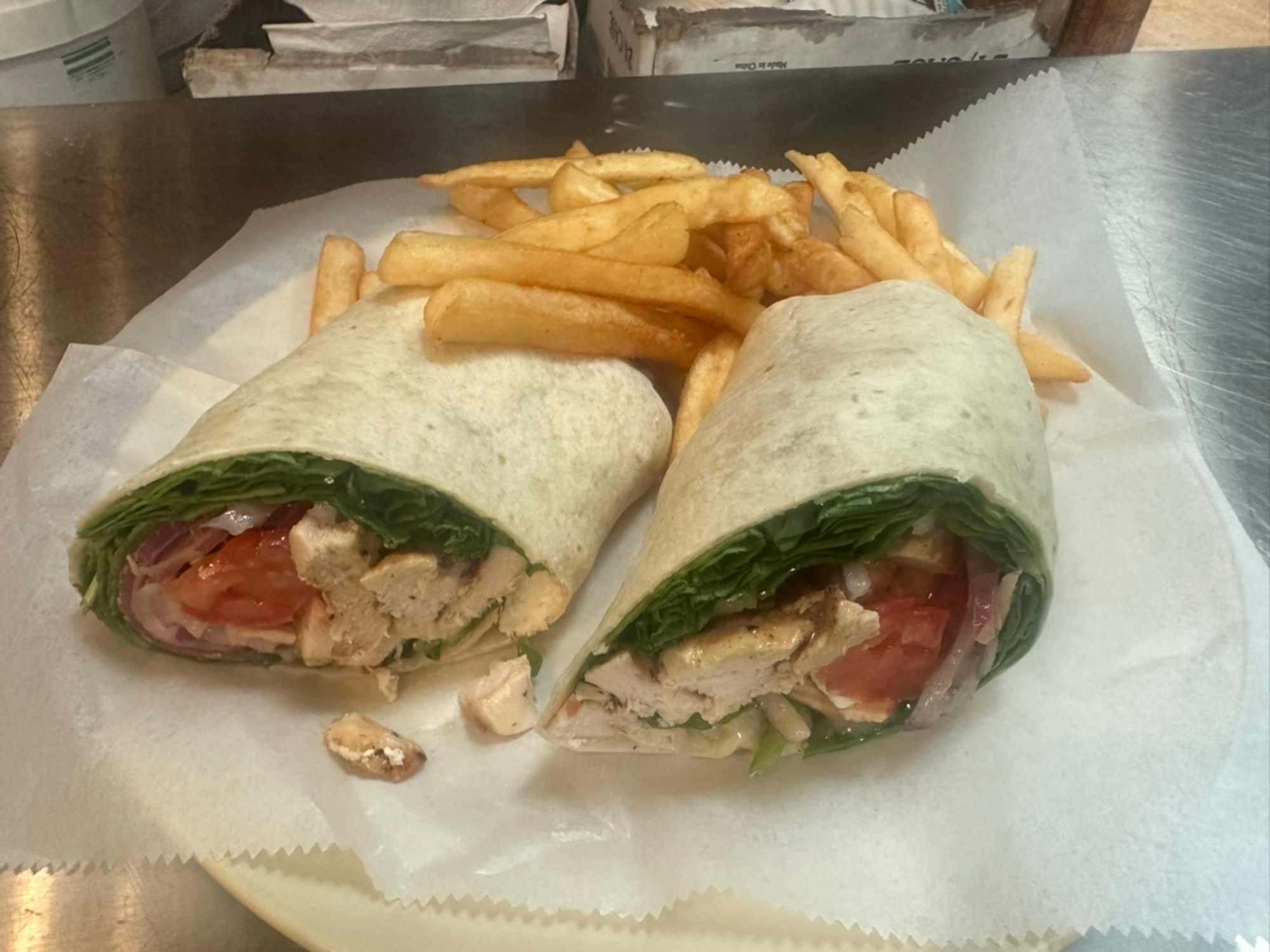 Greek Grilled Chicken Wrap
