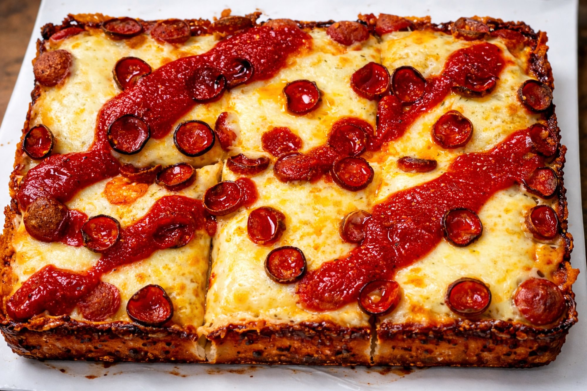 Detroit Pepperoni Pizza