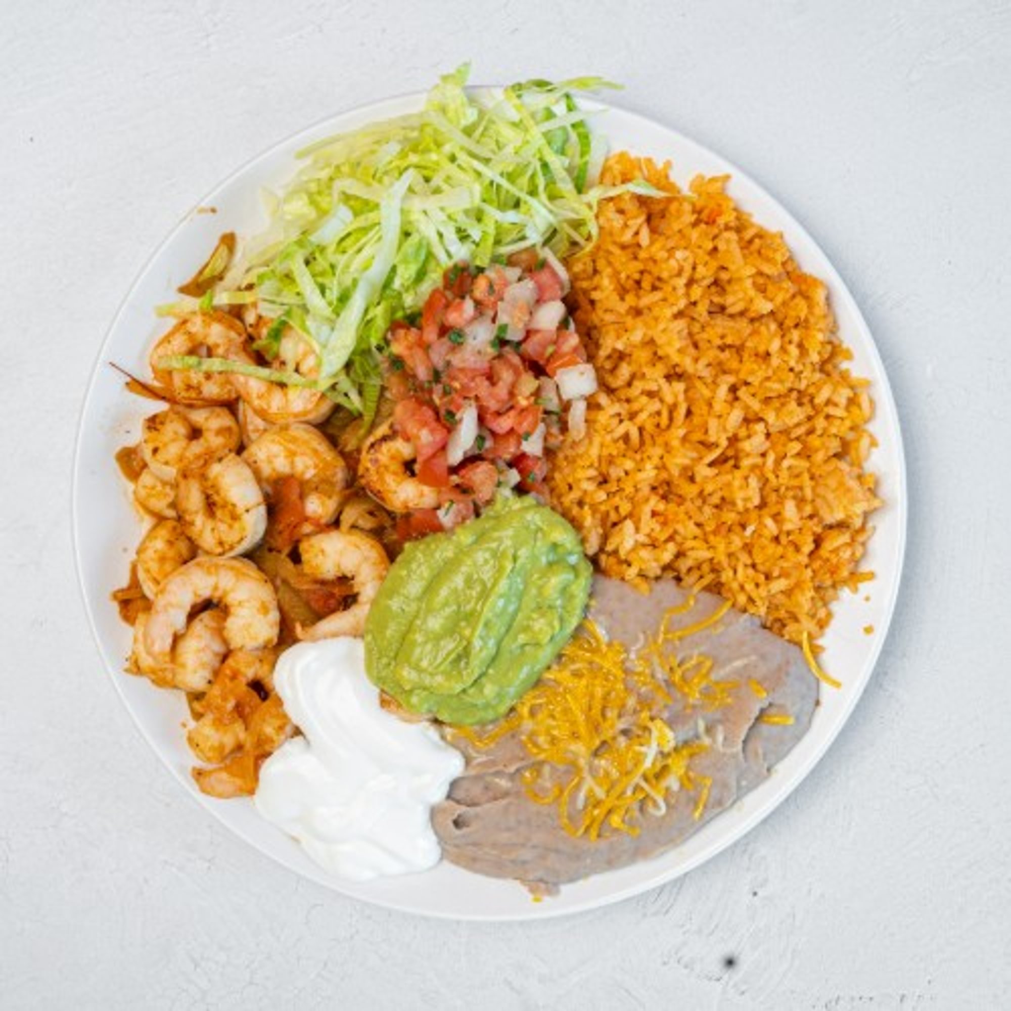 Combo 18 - Shrimp & Fajita Veggies Plate