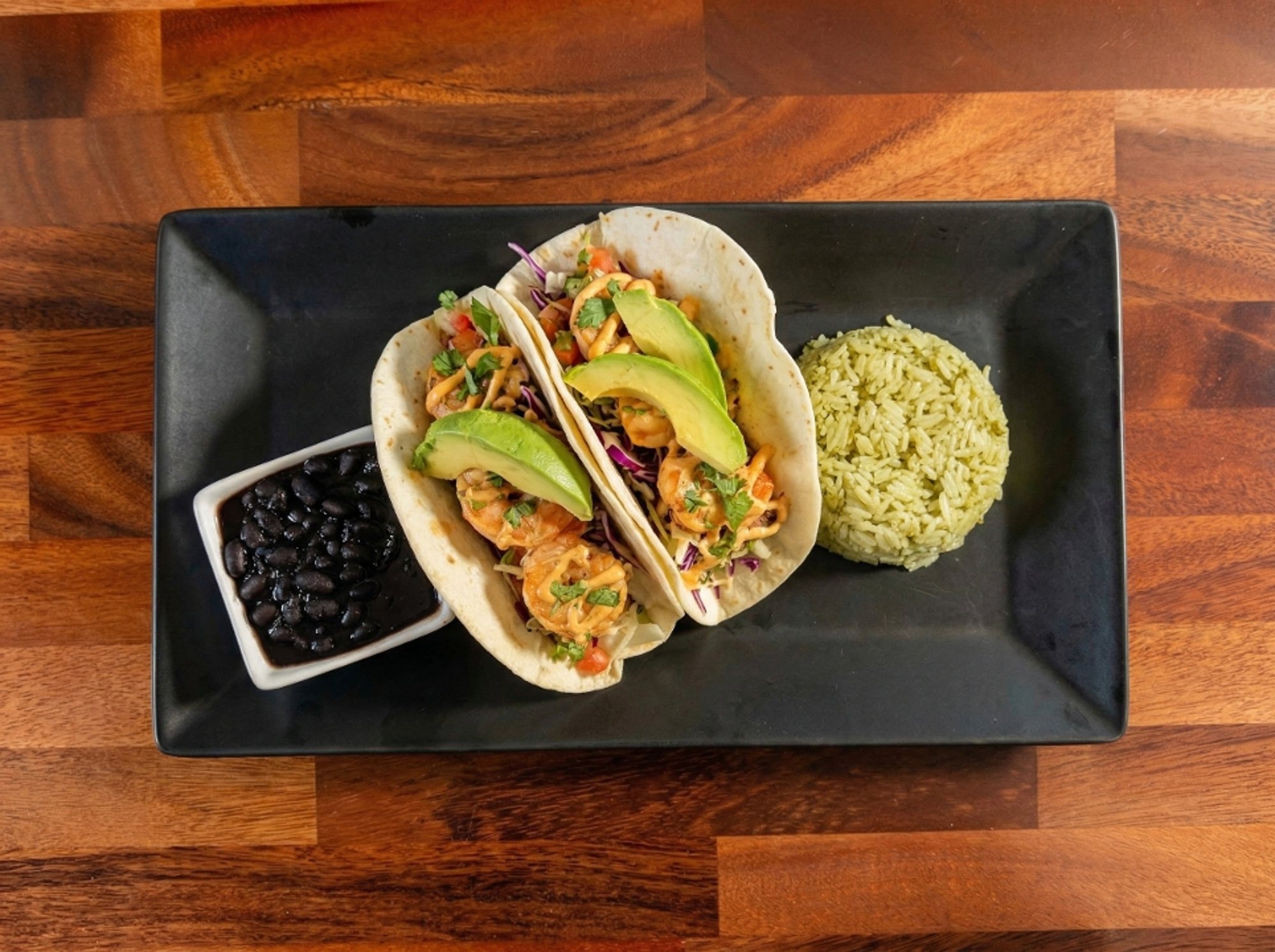 Two Shrimp Taco Plate